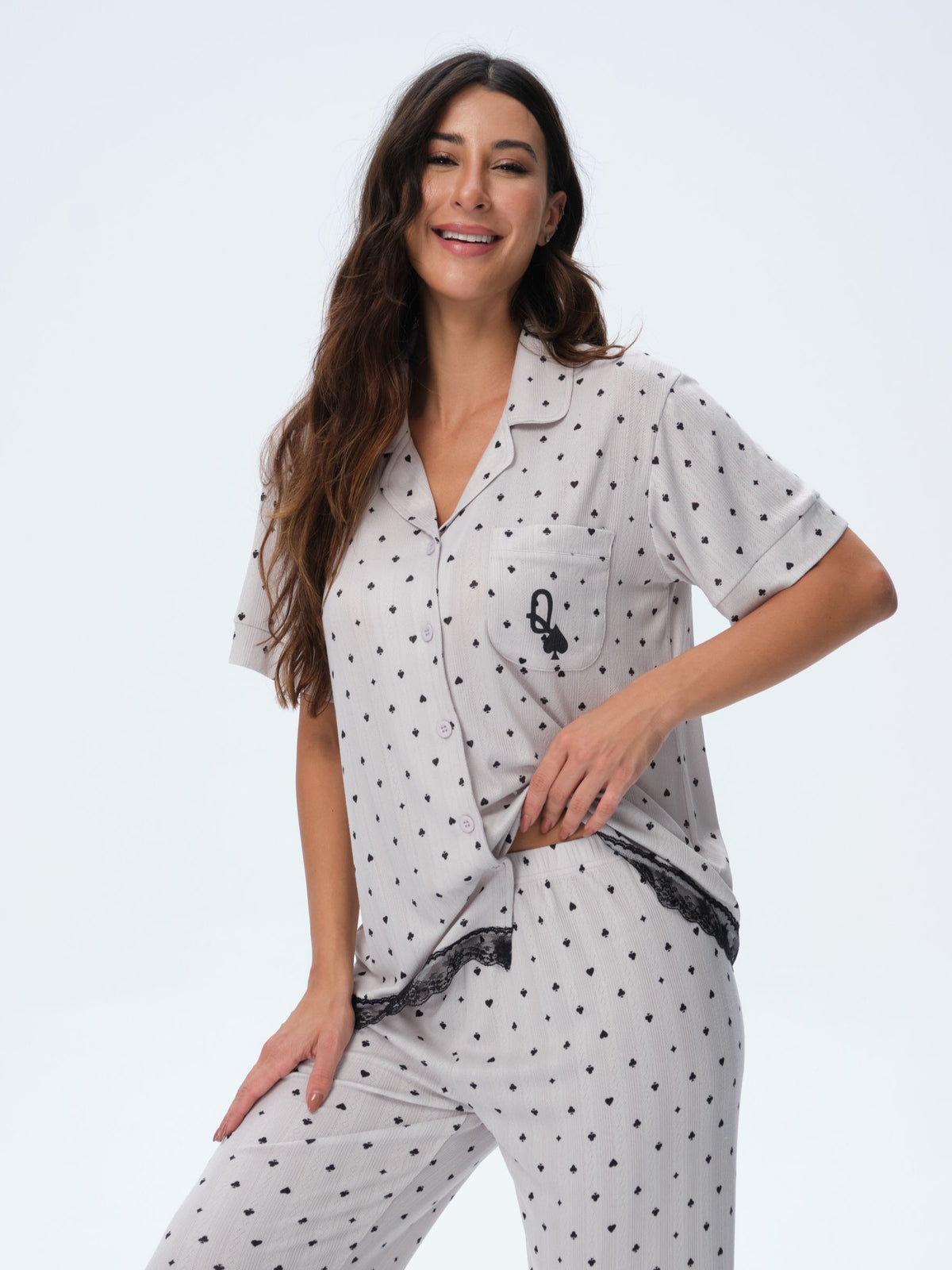 بيجامة نسائية - قطعتين (M-2XL)