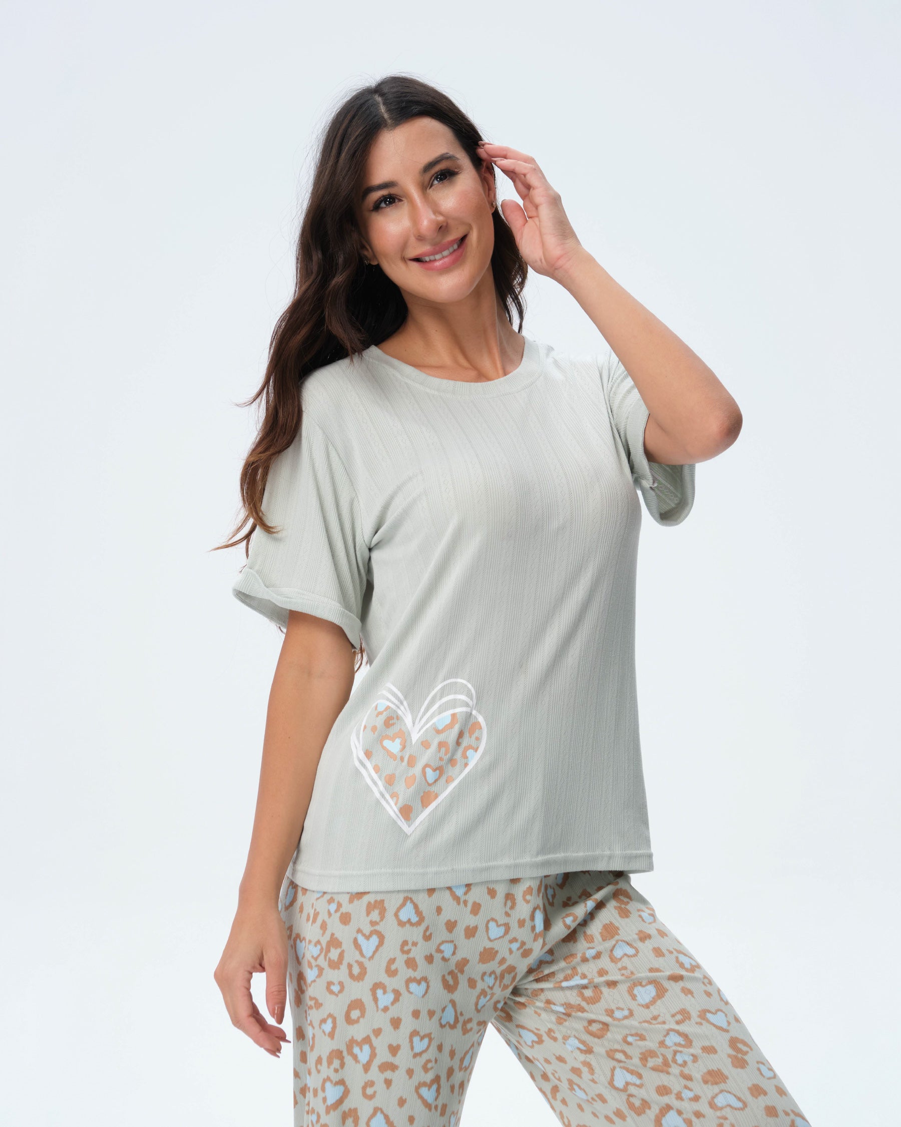 بيجامة نسائية - قطعتين (M-2XL)