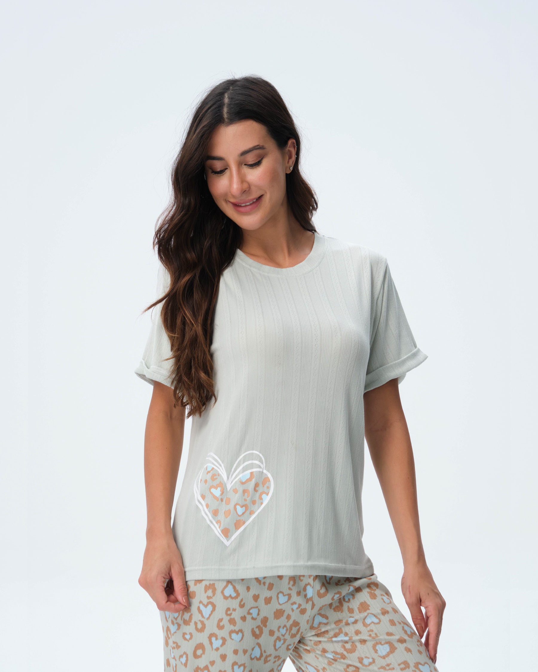 بيجامة نسائية - قطعتين (M-2XL)