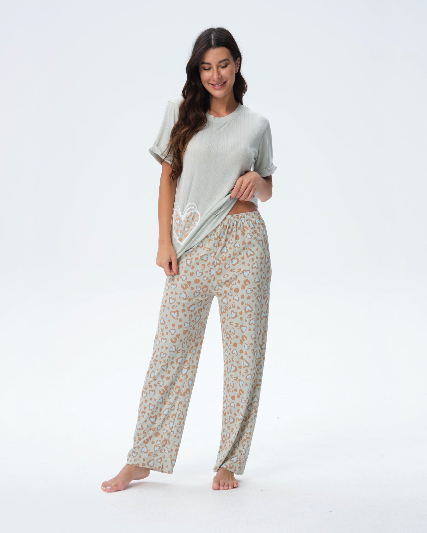بيجامة نسائية - قطعتين (M-2XL)