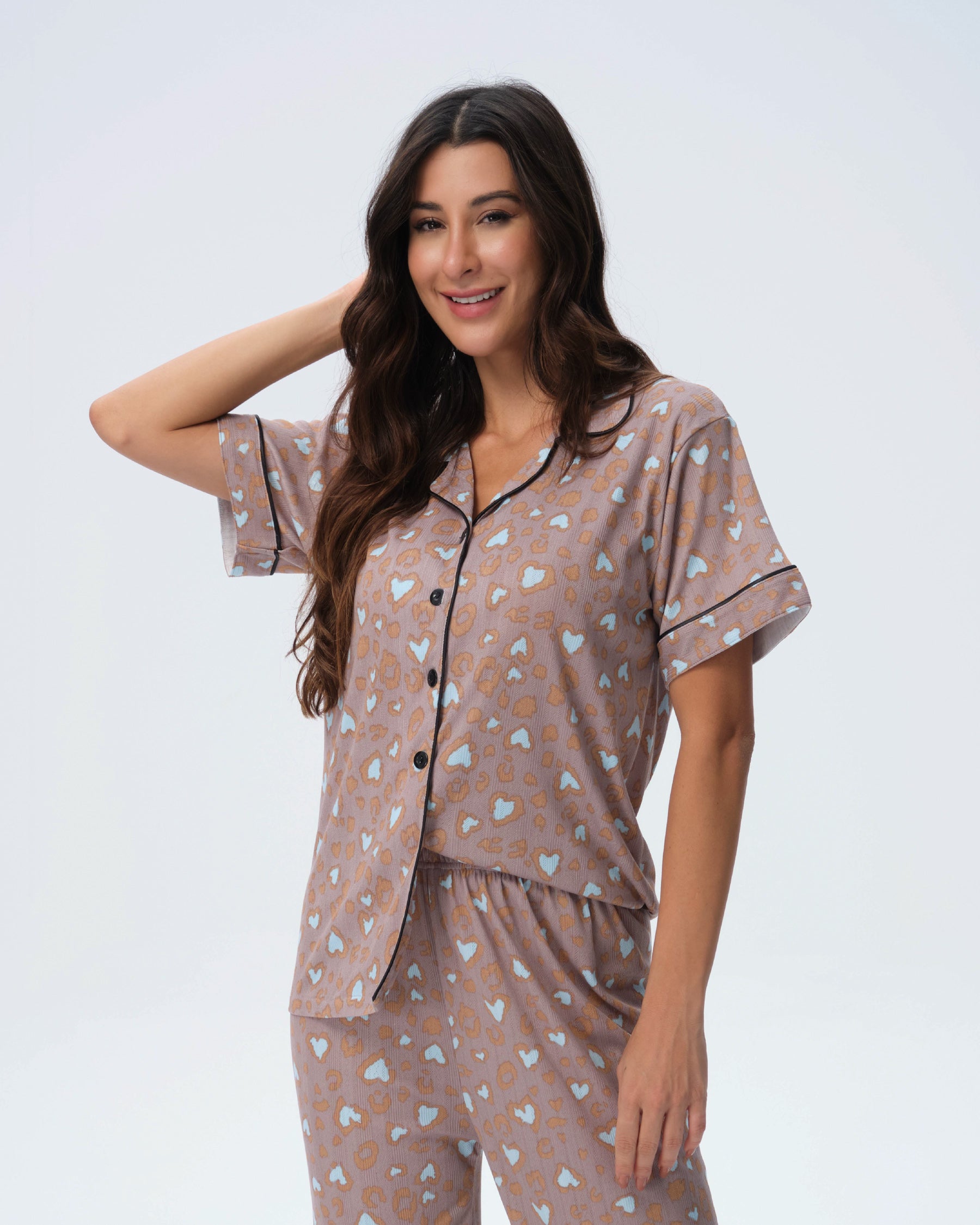 بيجامة نسائية - قطعتين (M-2XL)