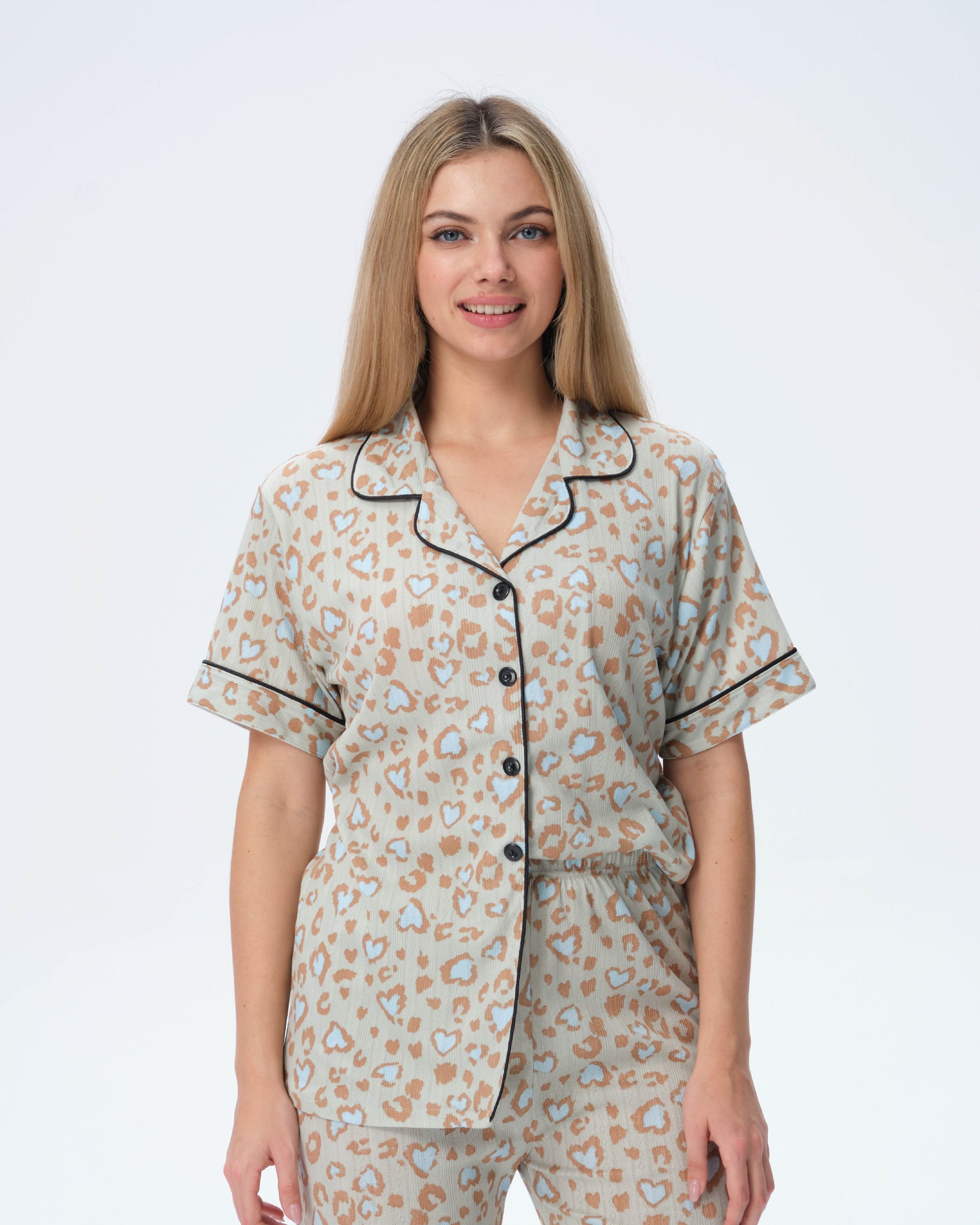 بيجامة نسائية - قطعتين (M-2XL)
