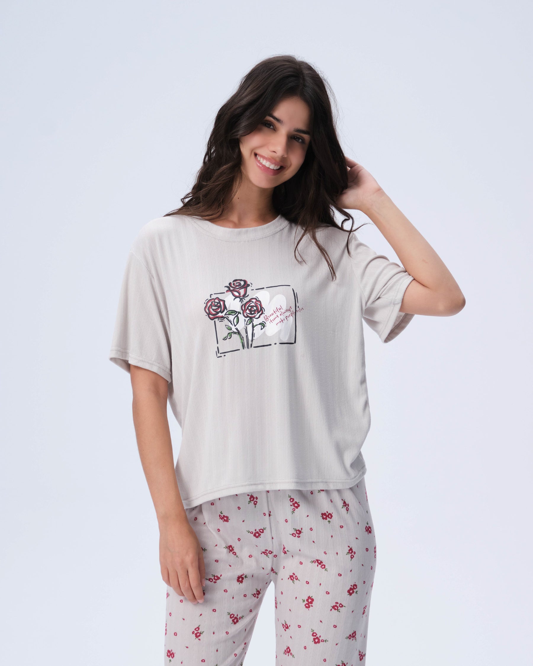 بيجامة نسائية - قطعتين (3XL-6XL)