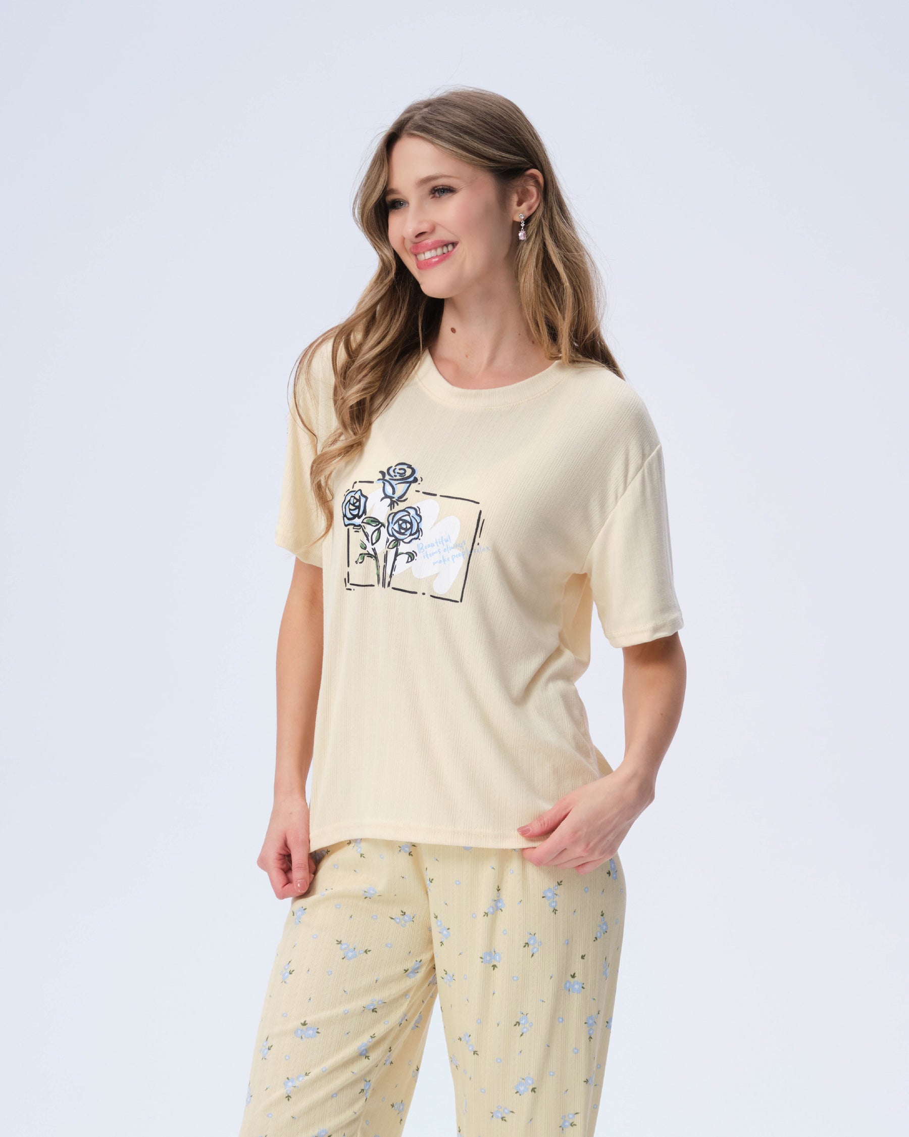 بيجامة نسائية - قطعتين (3XL-6XL)