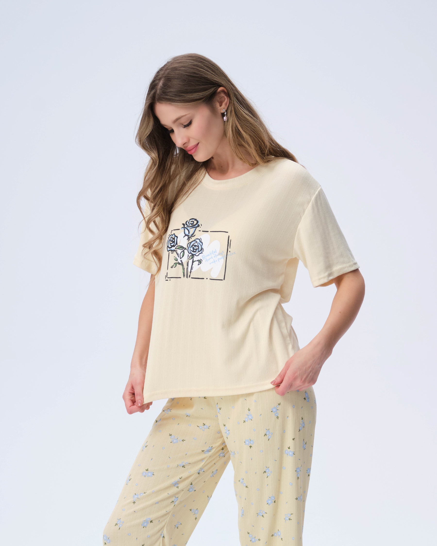 بيجامة نسائية - قطعتين (3XL-6XL)