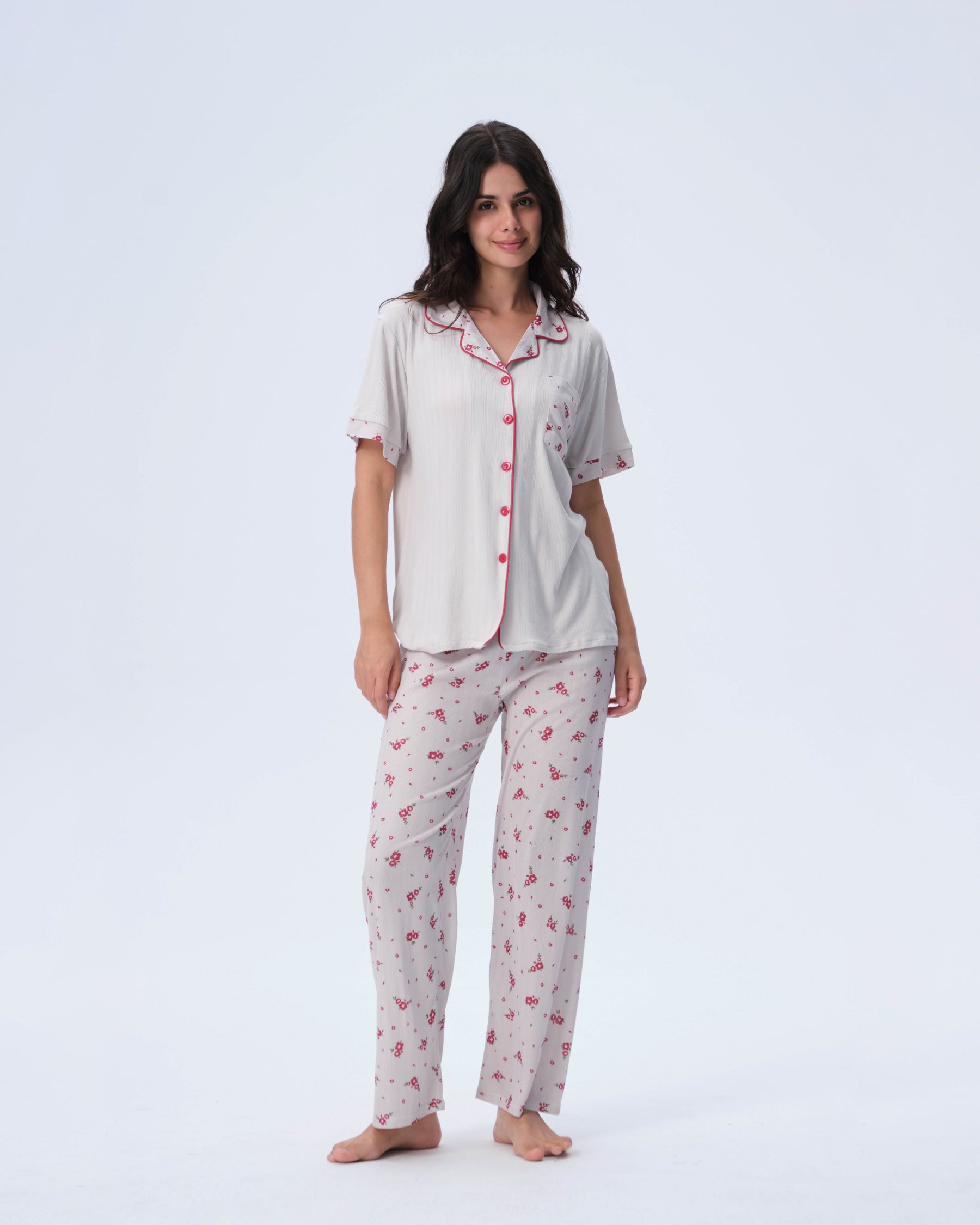 بيجامة نسائية - قطعتين (M-2XL)