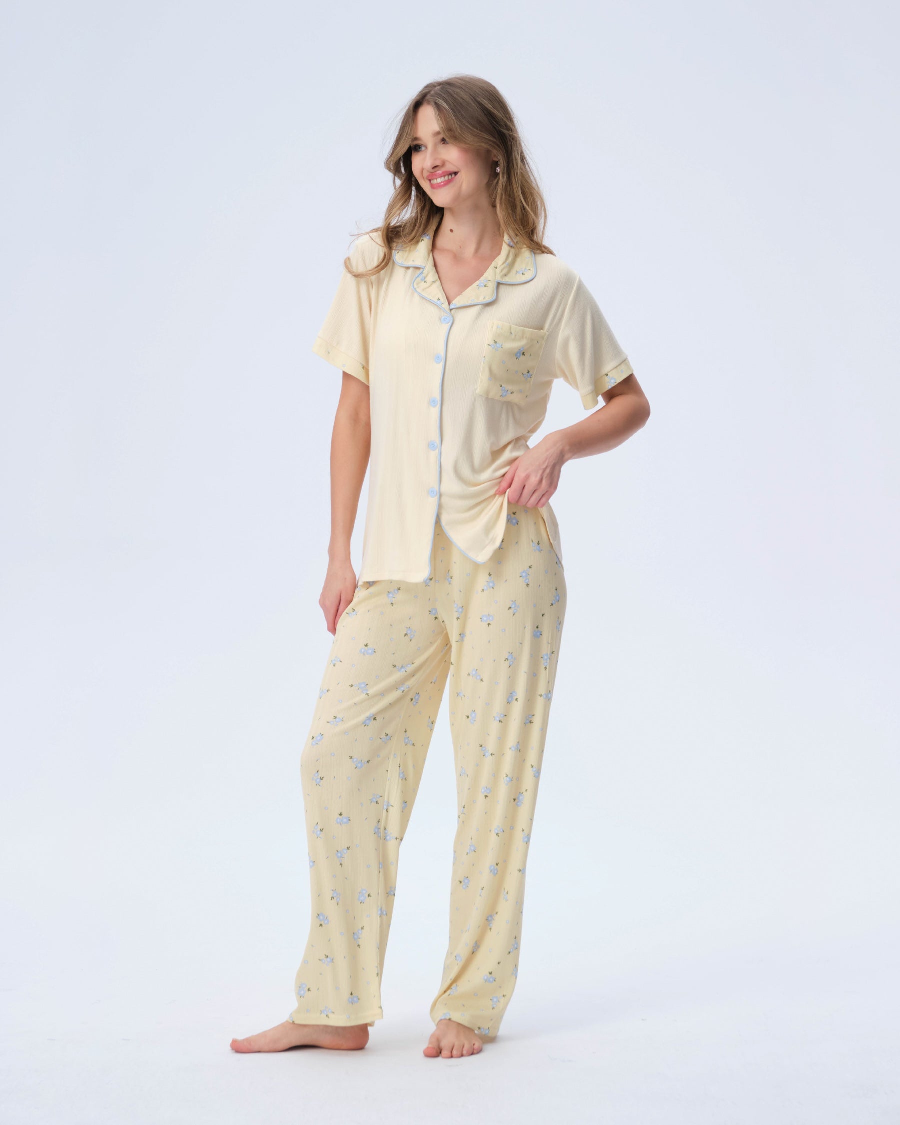 بيجامة نسائية - قطعتين (M-2XL)