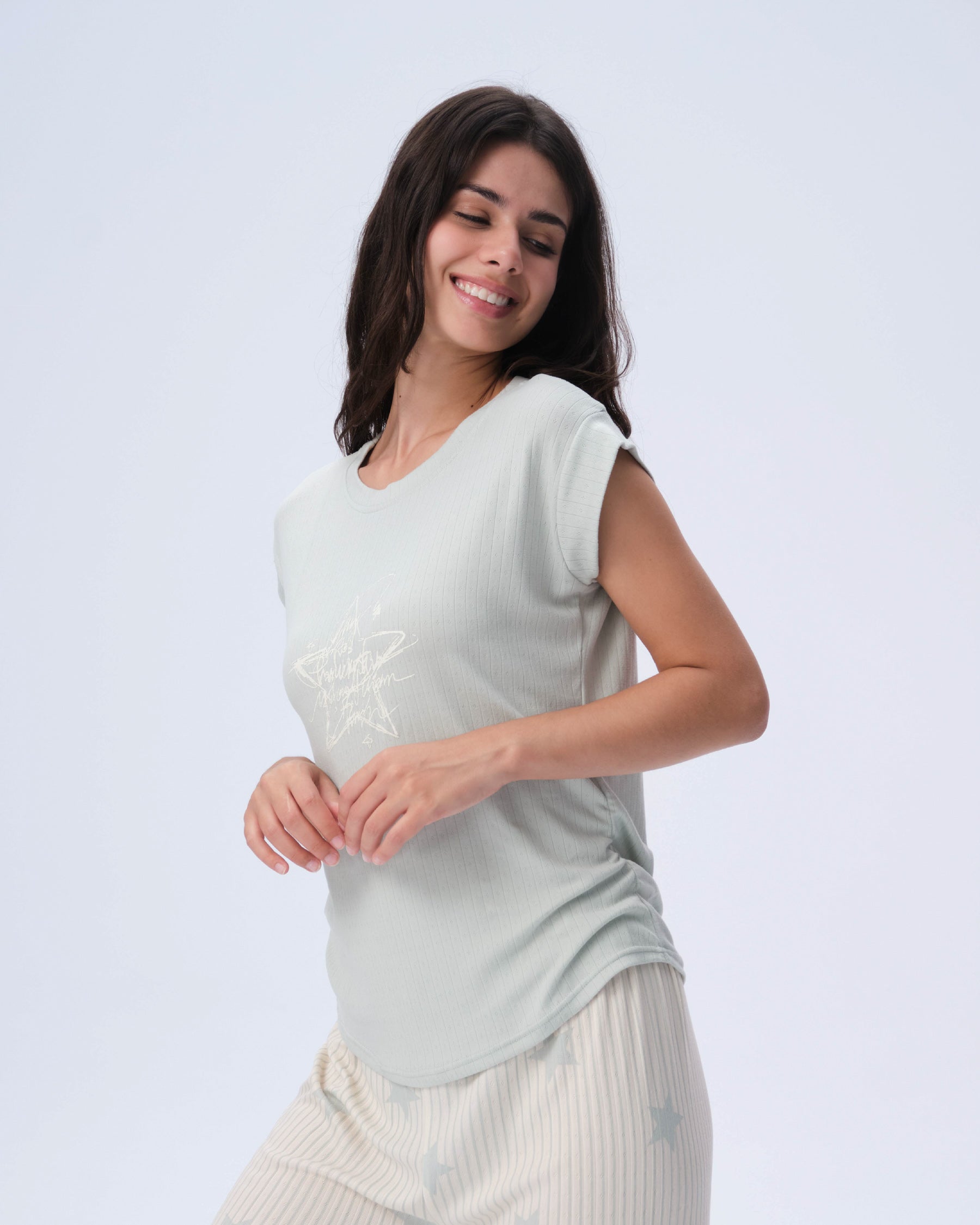 بيجامة نسائية - قطعتين (M-2XL)
