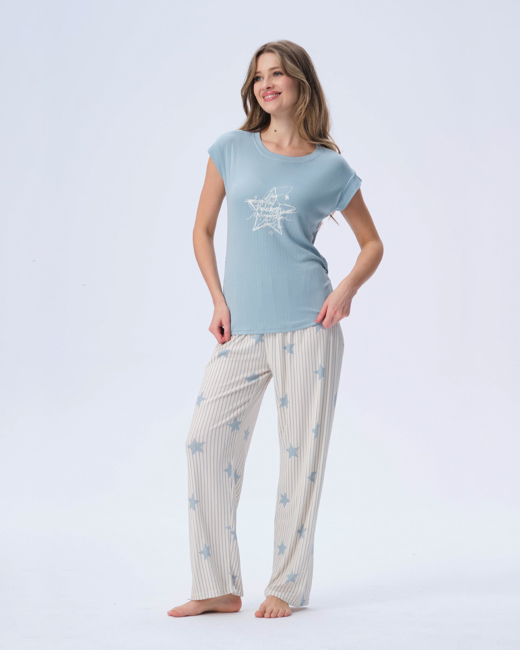 بيجامة نسائية - قطعتين (3XL-6XL)