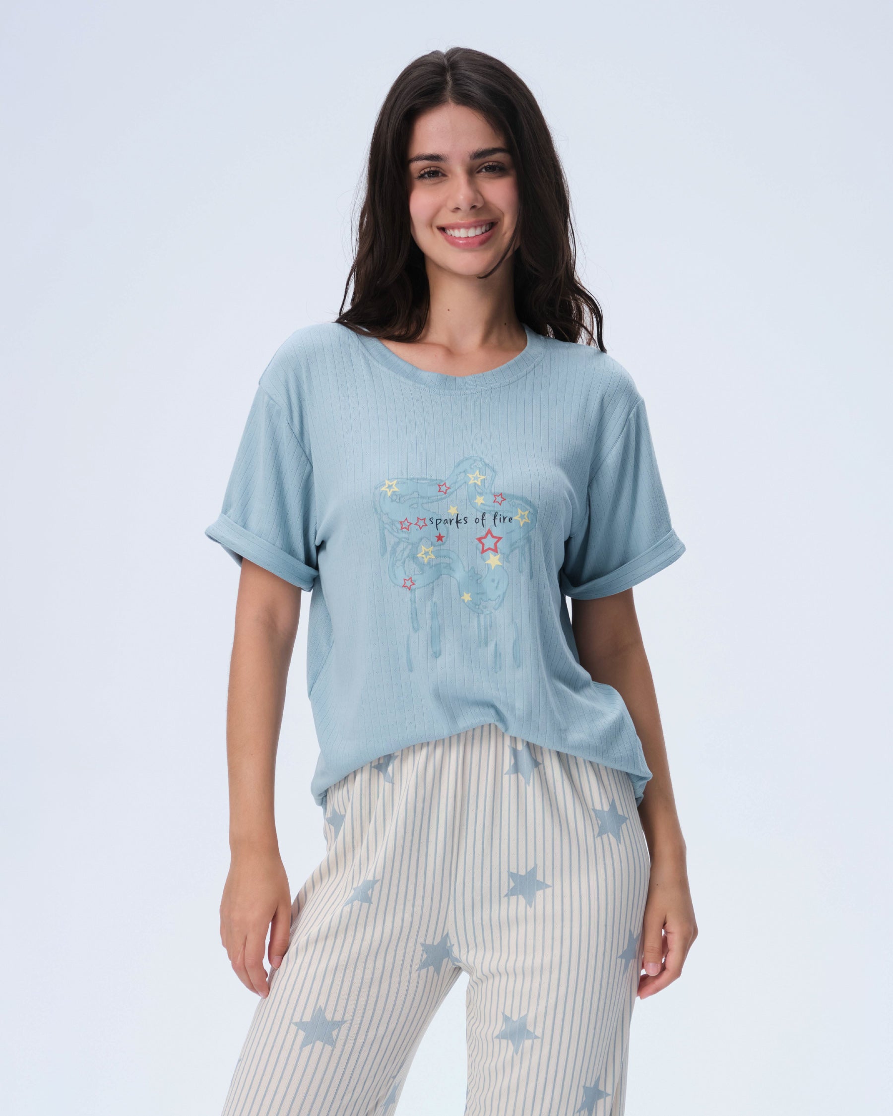 بيجامة نسائية - قطعتين (3XL-6XL)