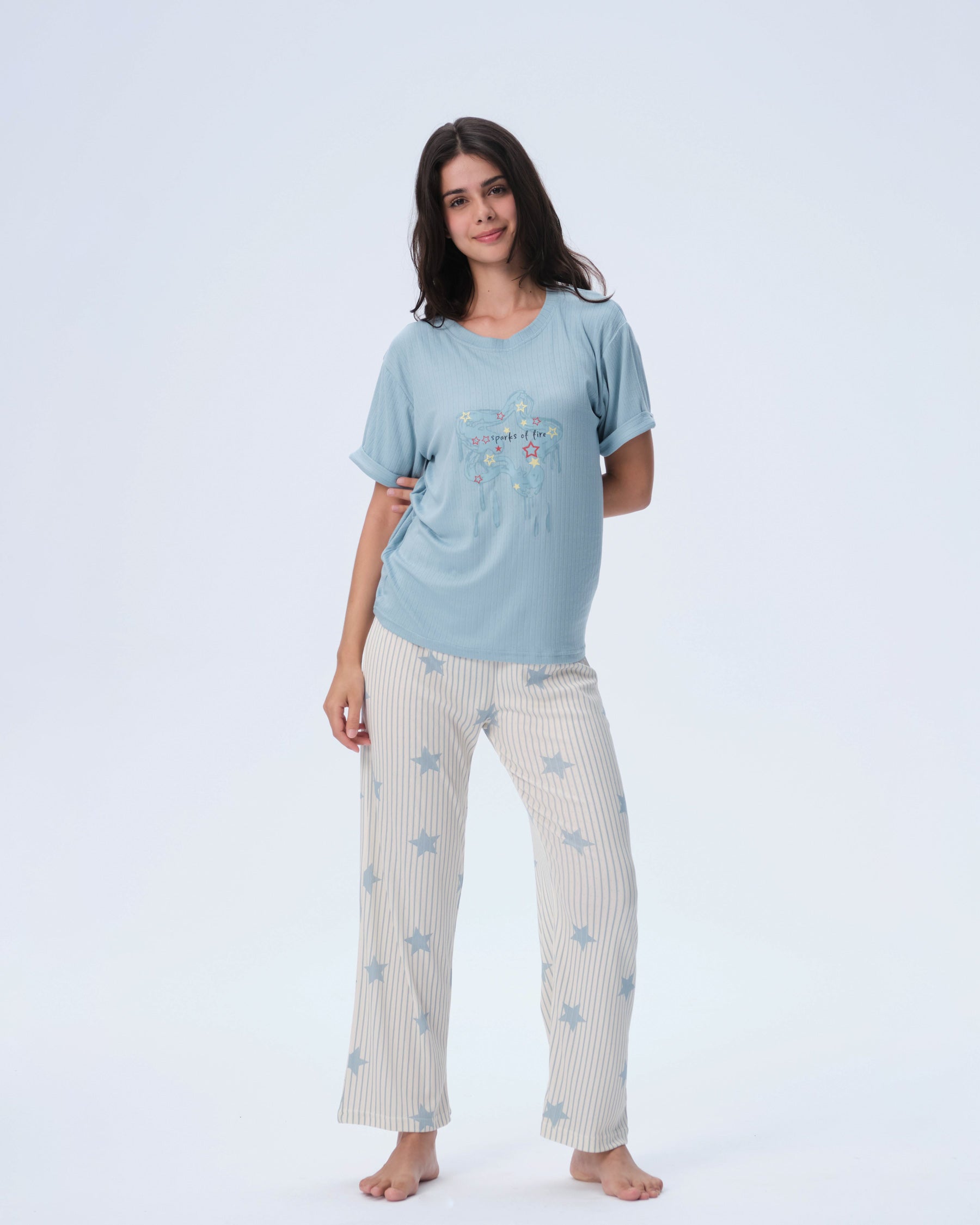 بيجامة نسائية - قطعتين (3XL-6XL)