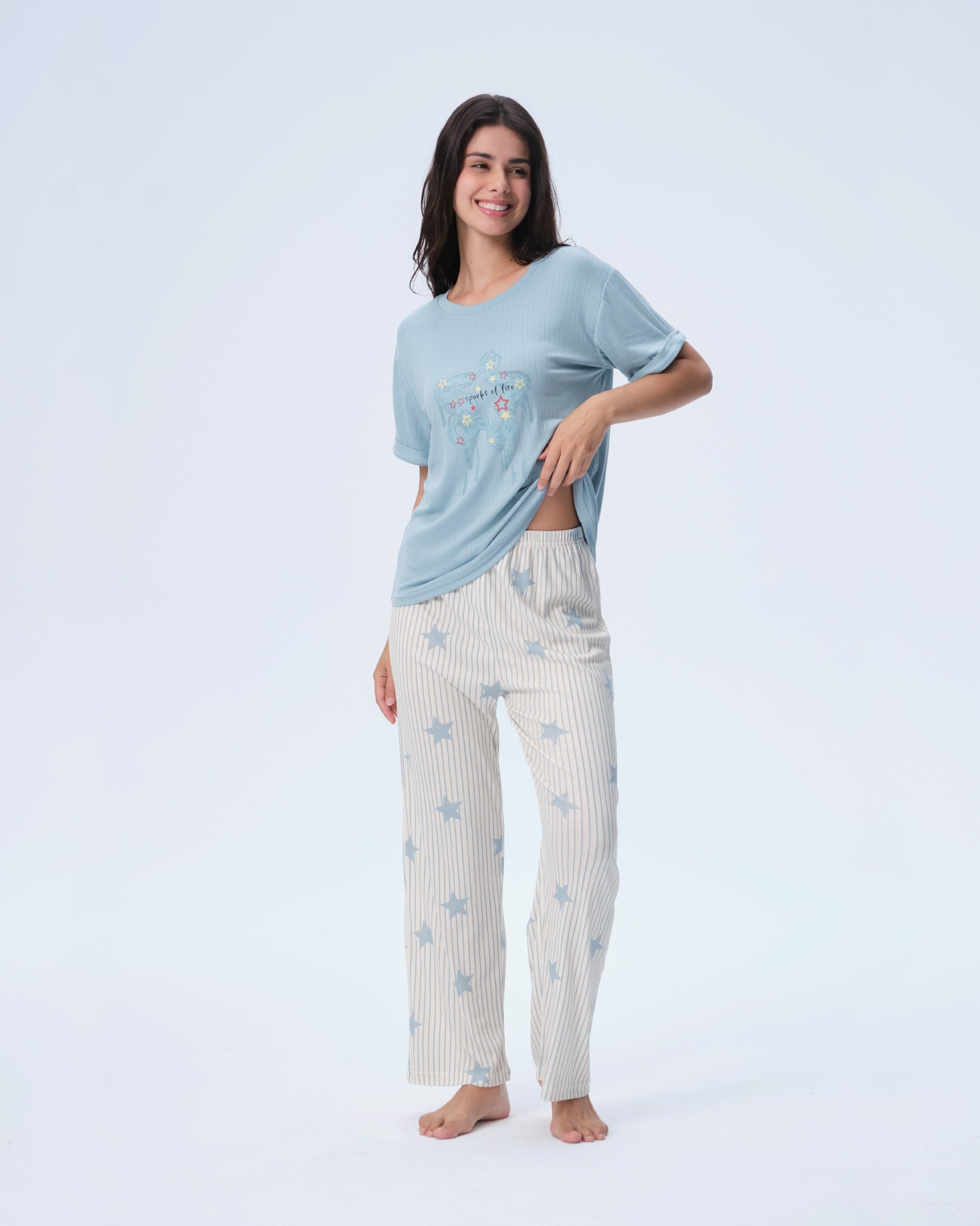 بيجامة نسائية - قطعتين (3XL-6XL)