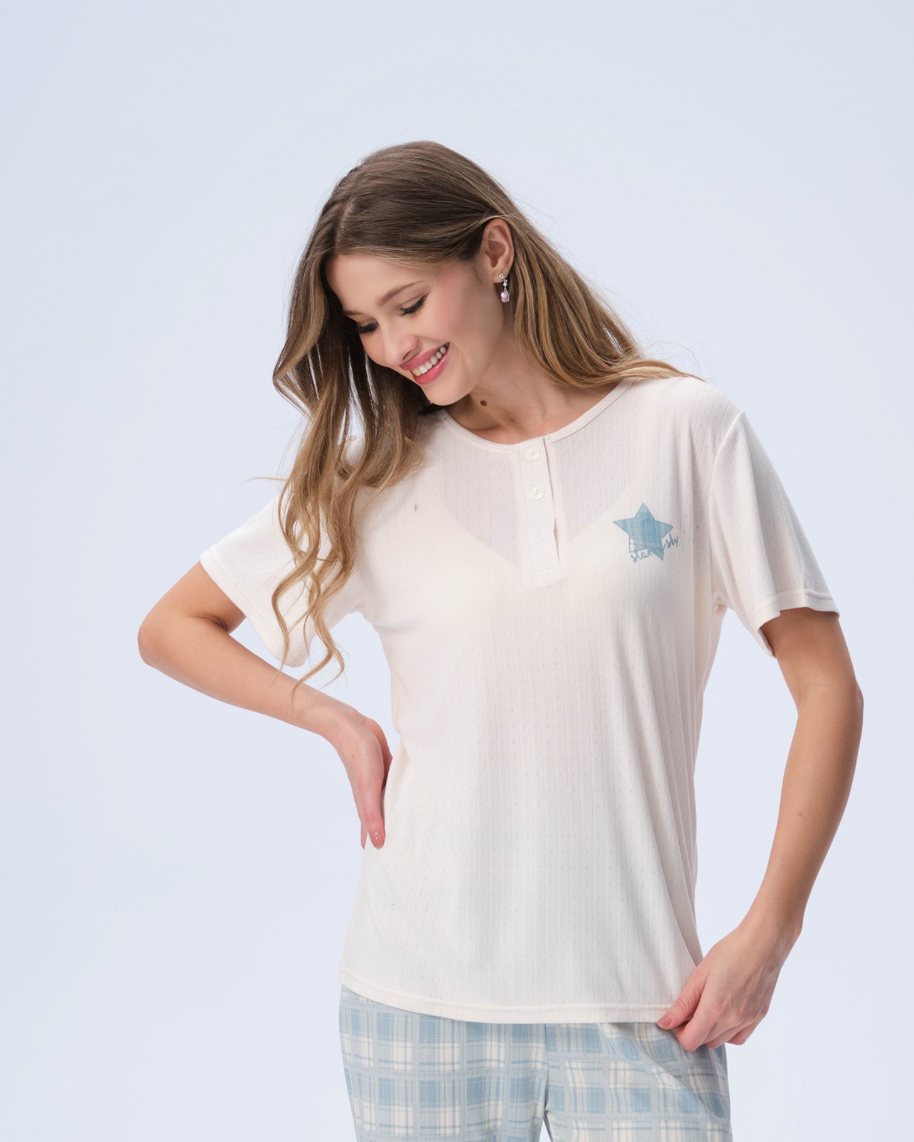بيجامة نسائية - 3 قطع (M-2XL)