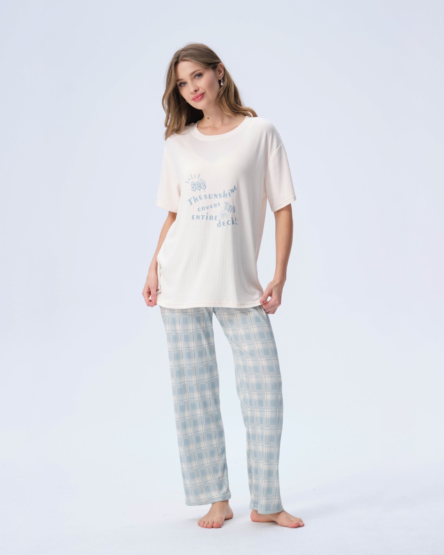 بيجامة نسائية - قطعتين (3XL-6XL)