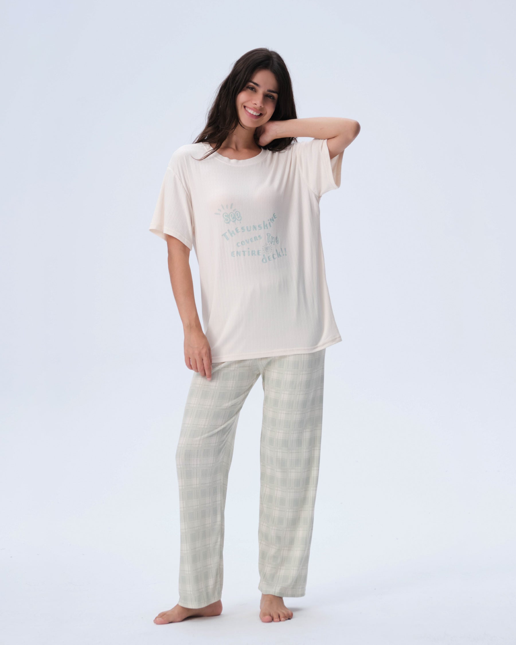 بيجامة نسائية - قطعتين (3XL-6XL)