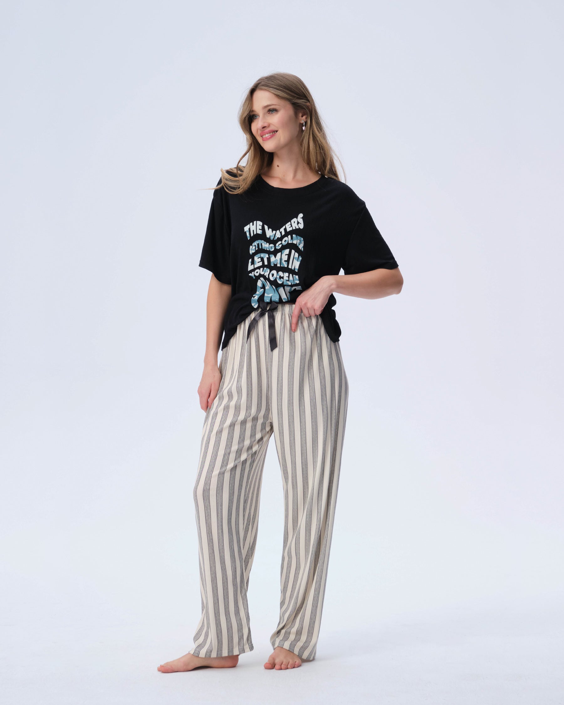بيجامة نسائية - قطعتين (3XL-6XL)
