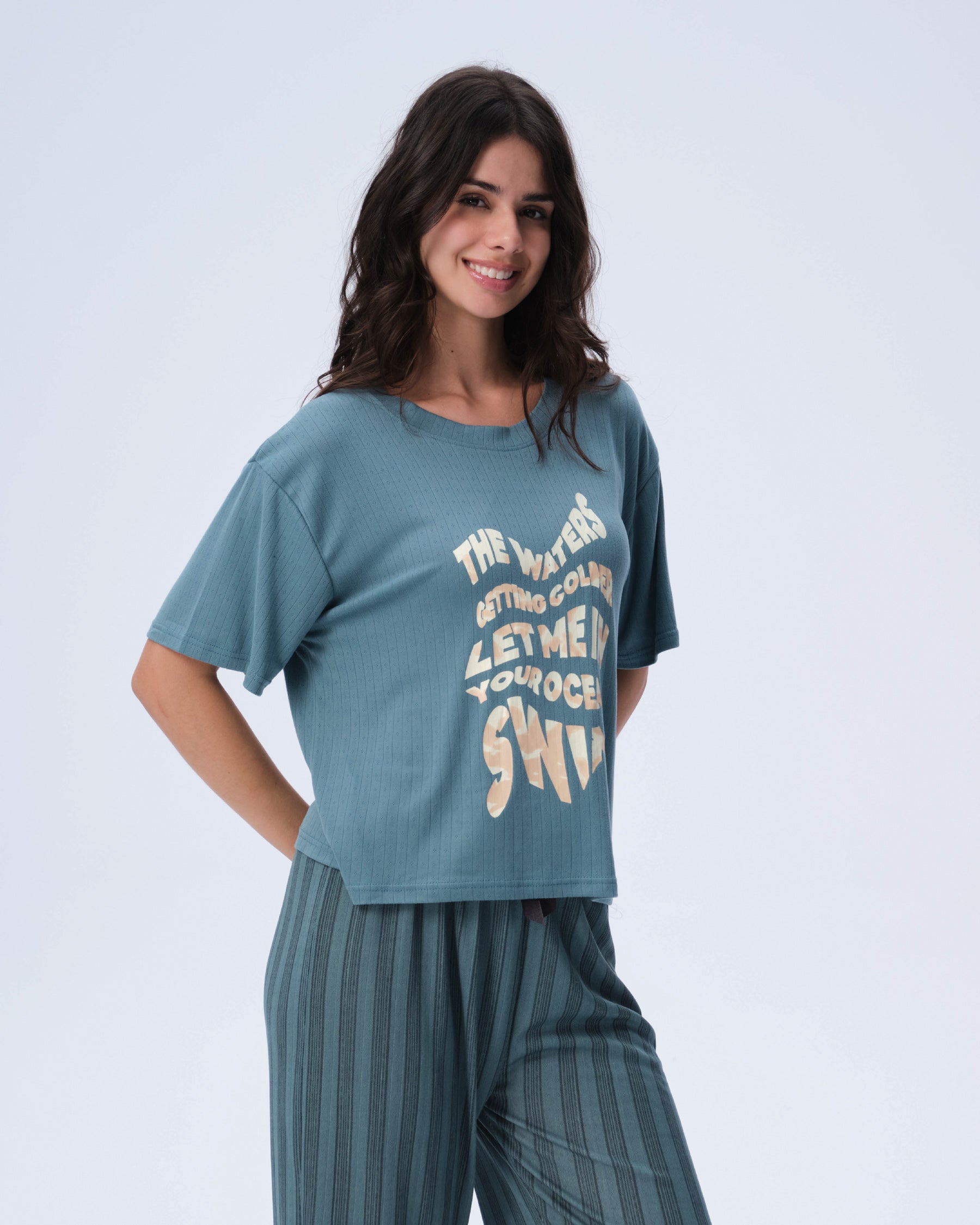 بيجامة نسائية - قطعتين (3XL-6XL)