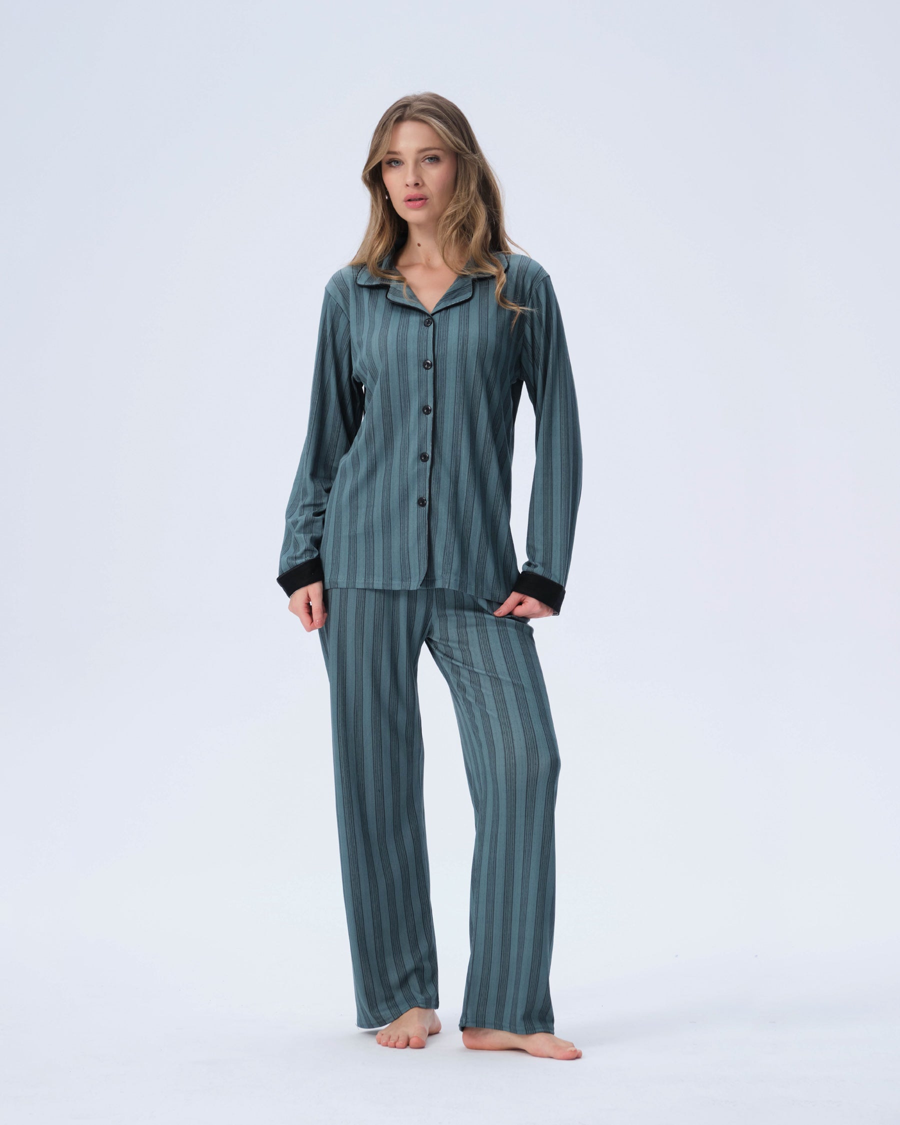 بيجامة نسائية - قطعتين (M-2XL)
