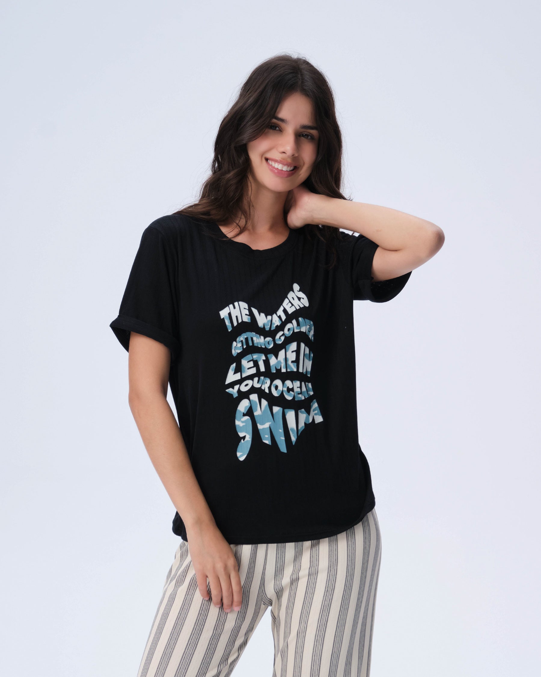 بيجامة نسائية - قطعتين (M-2XL)