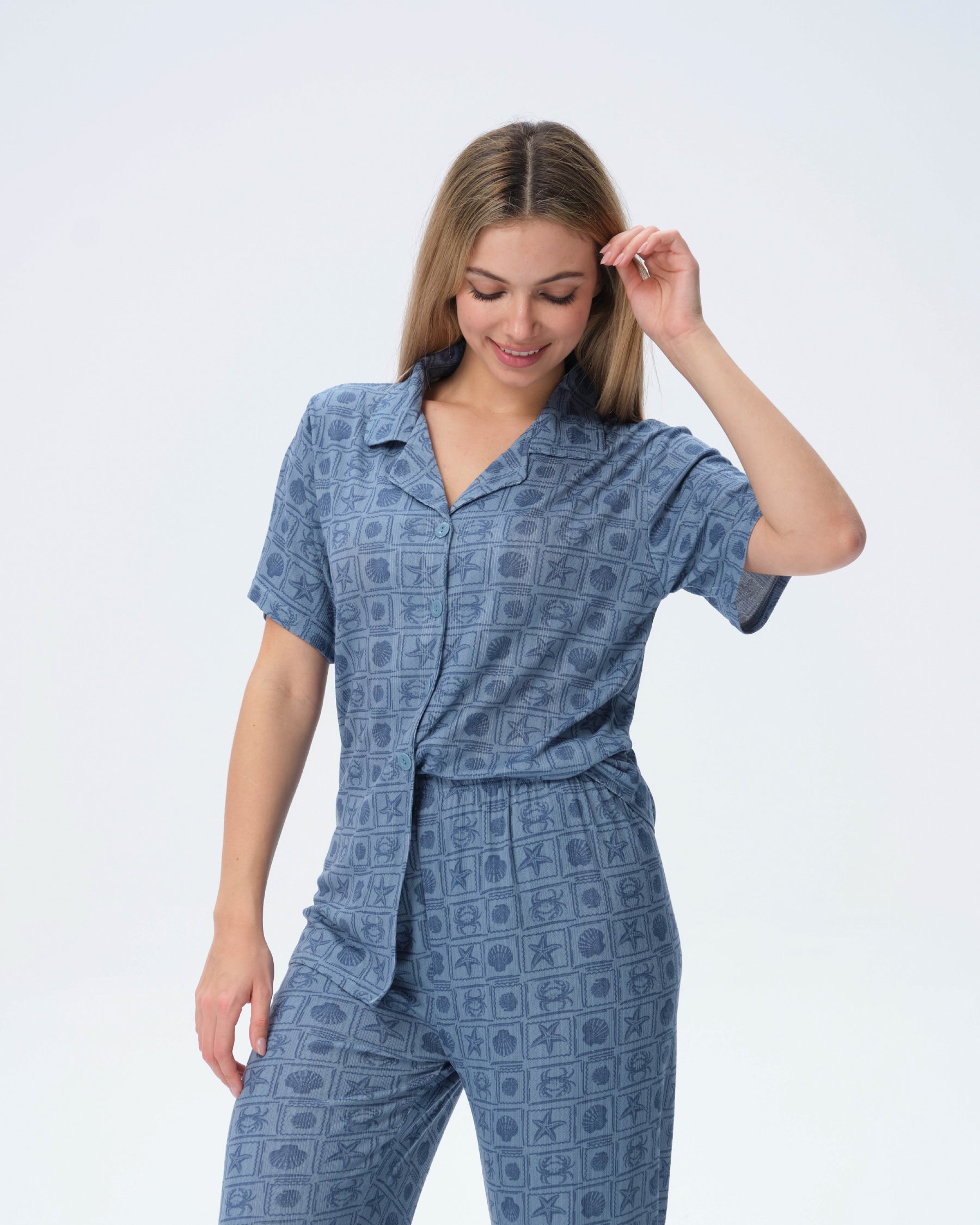 بيجامة نسائية - قطعتين (3XL-6XL)