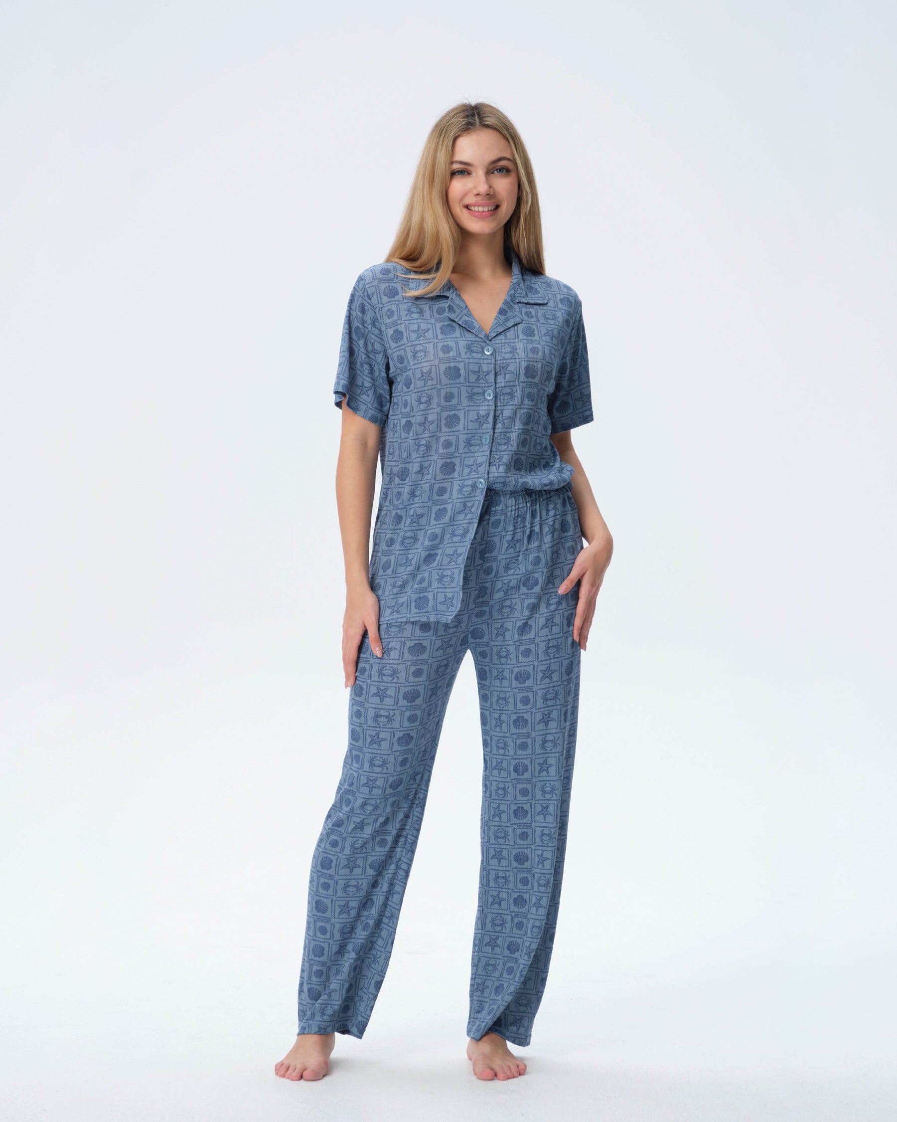 بيجامة نسائية - قطعتين (3XL-6XL)