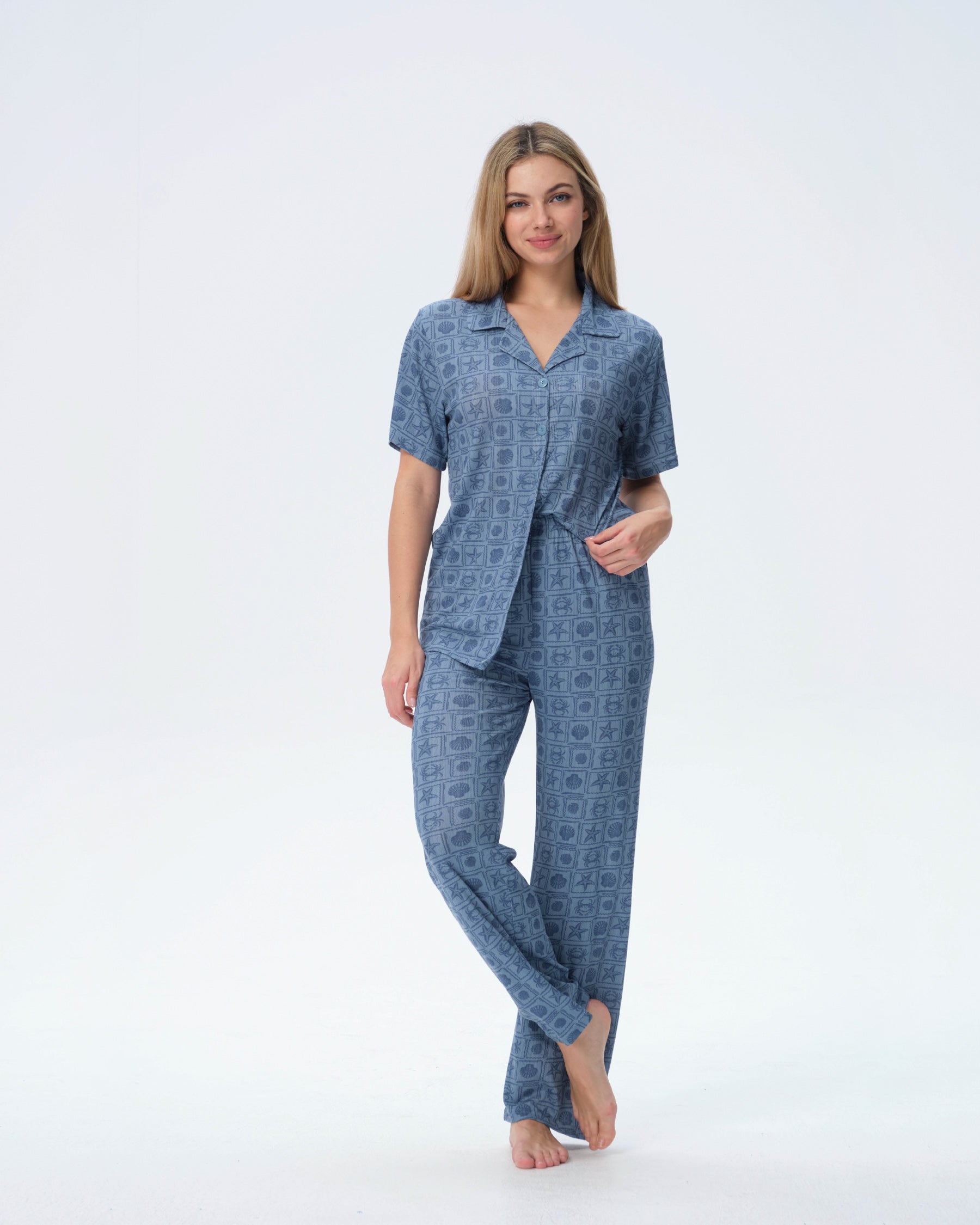 بيجامة نسائية - قطعتين (3XL-6XL)