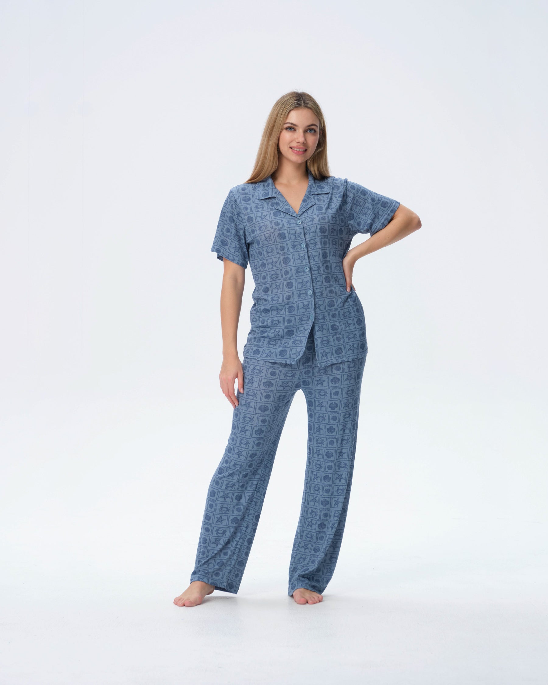 بيجامة نسائية - قطعتين (3XL-6XL)