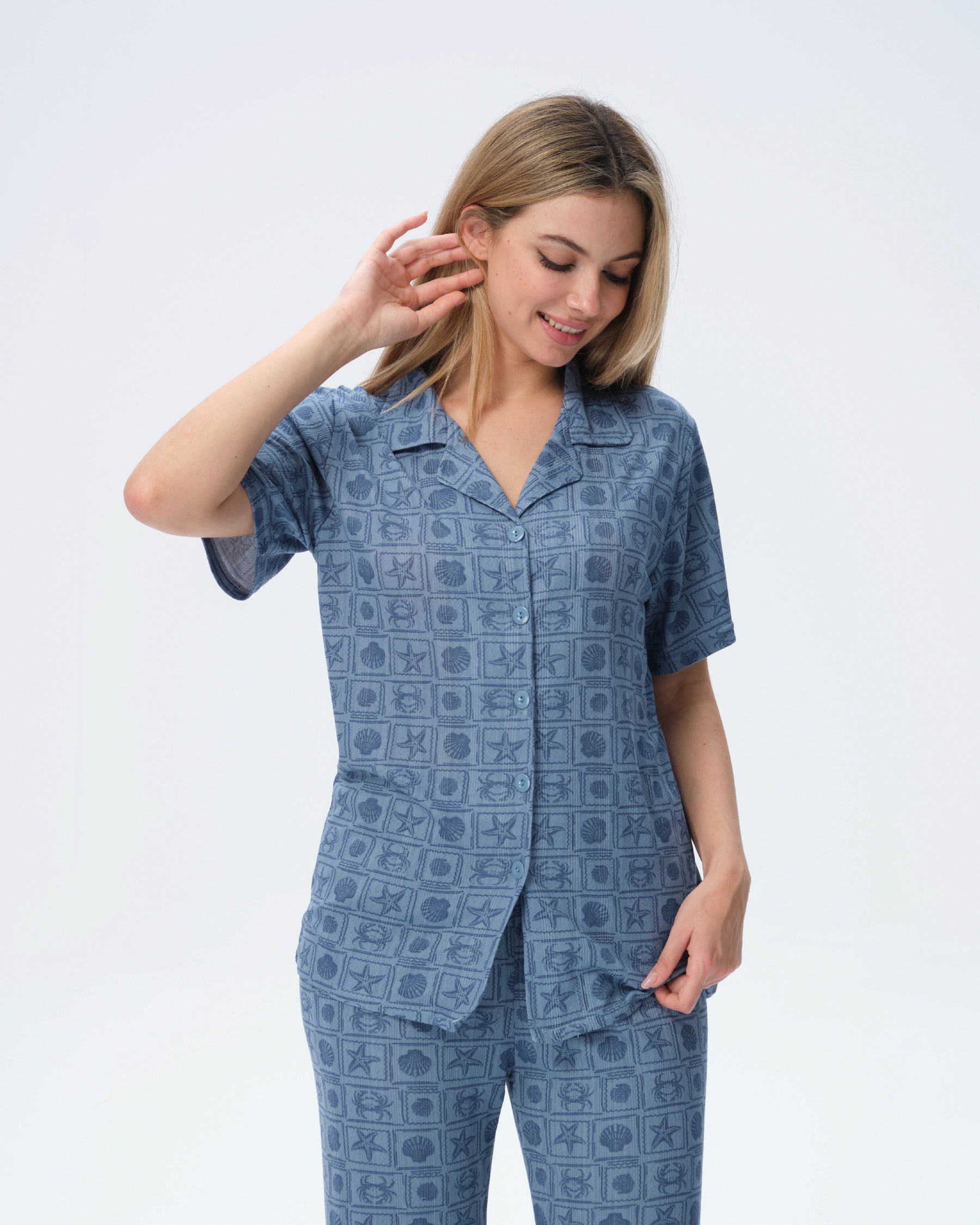 بيجامة نسائية - قطعتين (3XL-6XL)
