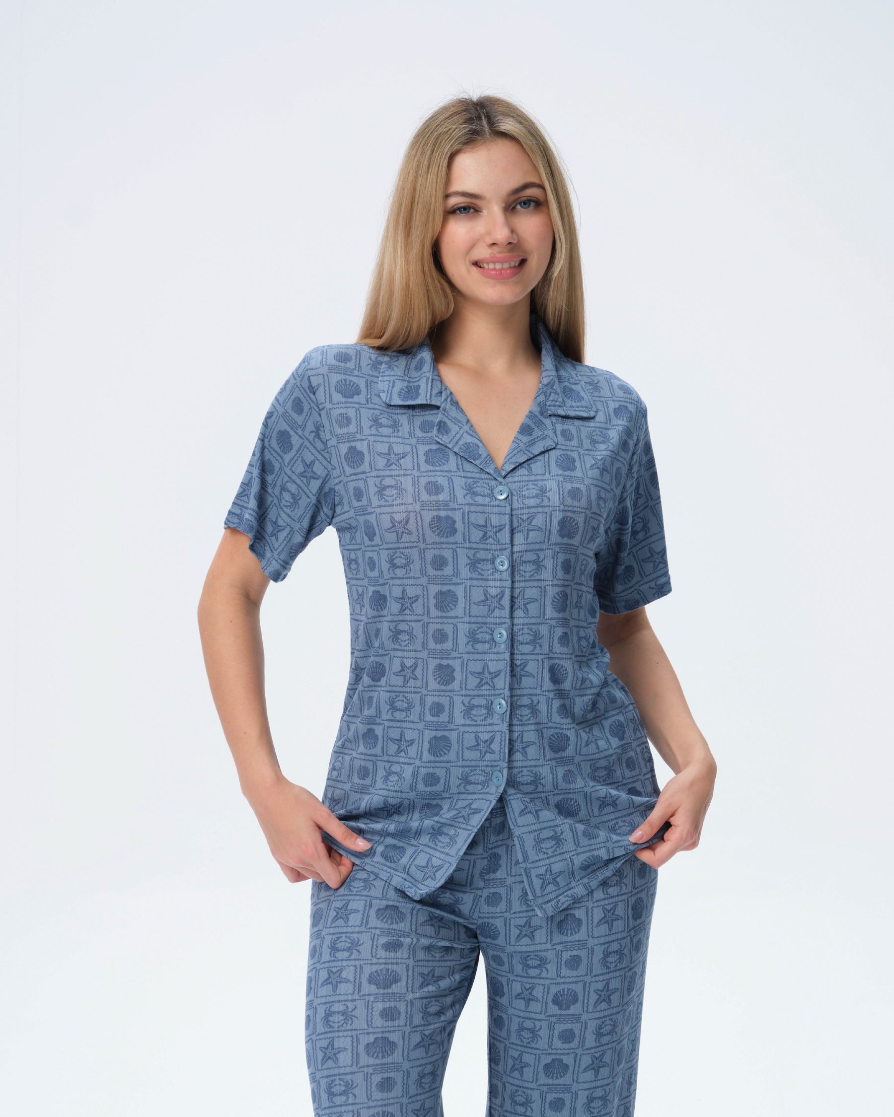 بيجامة نسائية - قطعتين (3XL-6XL)