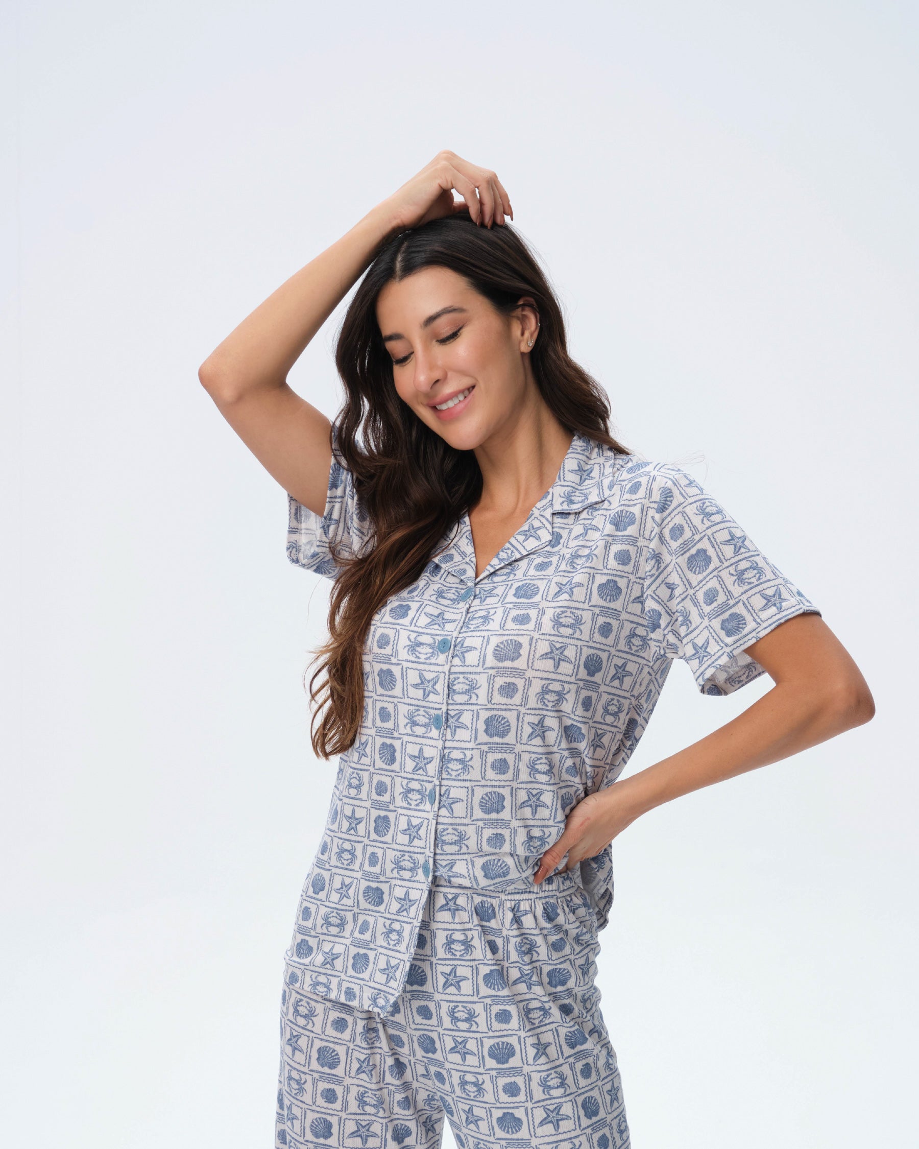بيجامة نسائية - قطعتين (M-2XL)