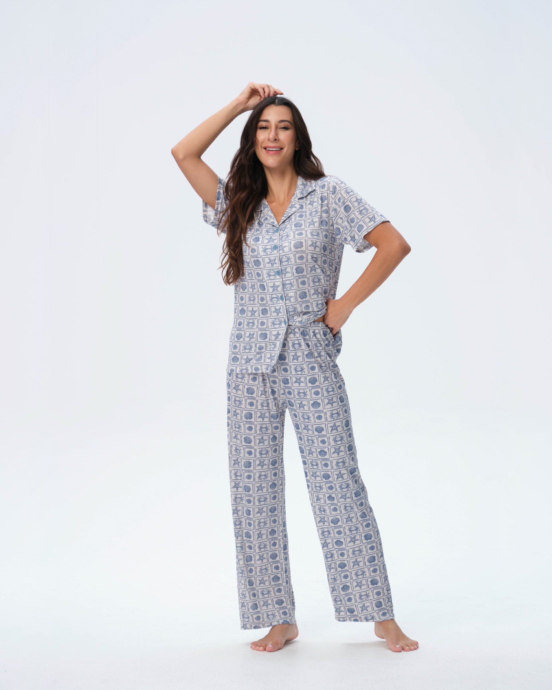 بيجامة نسائية - قطعتين (3XL-6XL)