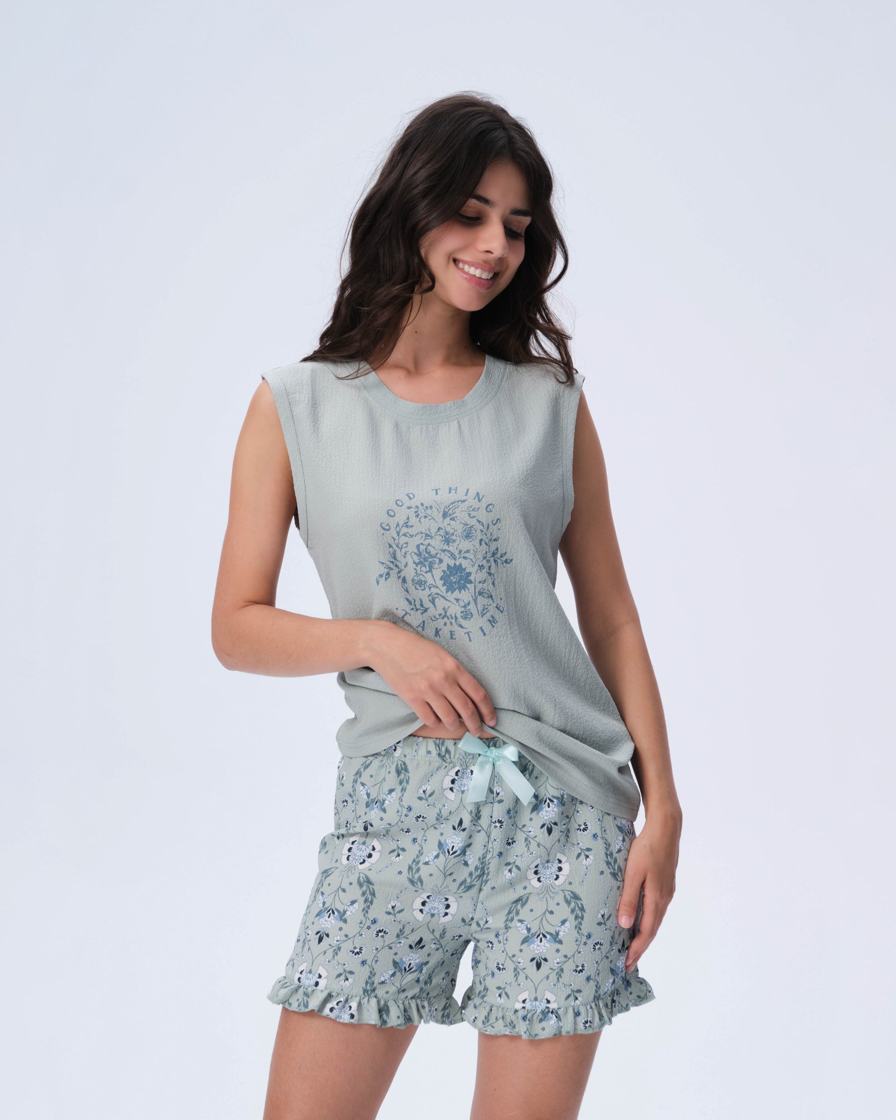 بيجامة نسائية - قطعتين (3XL-6XL)
