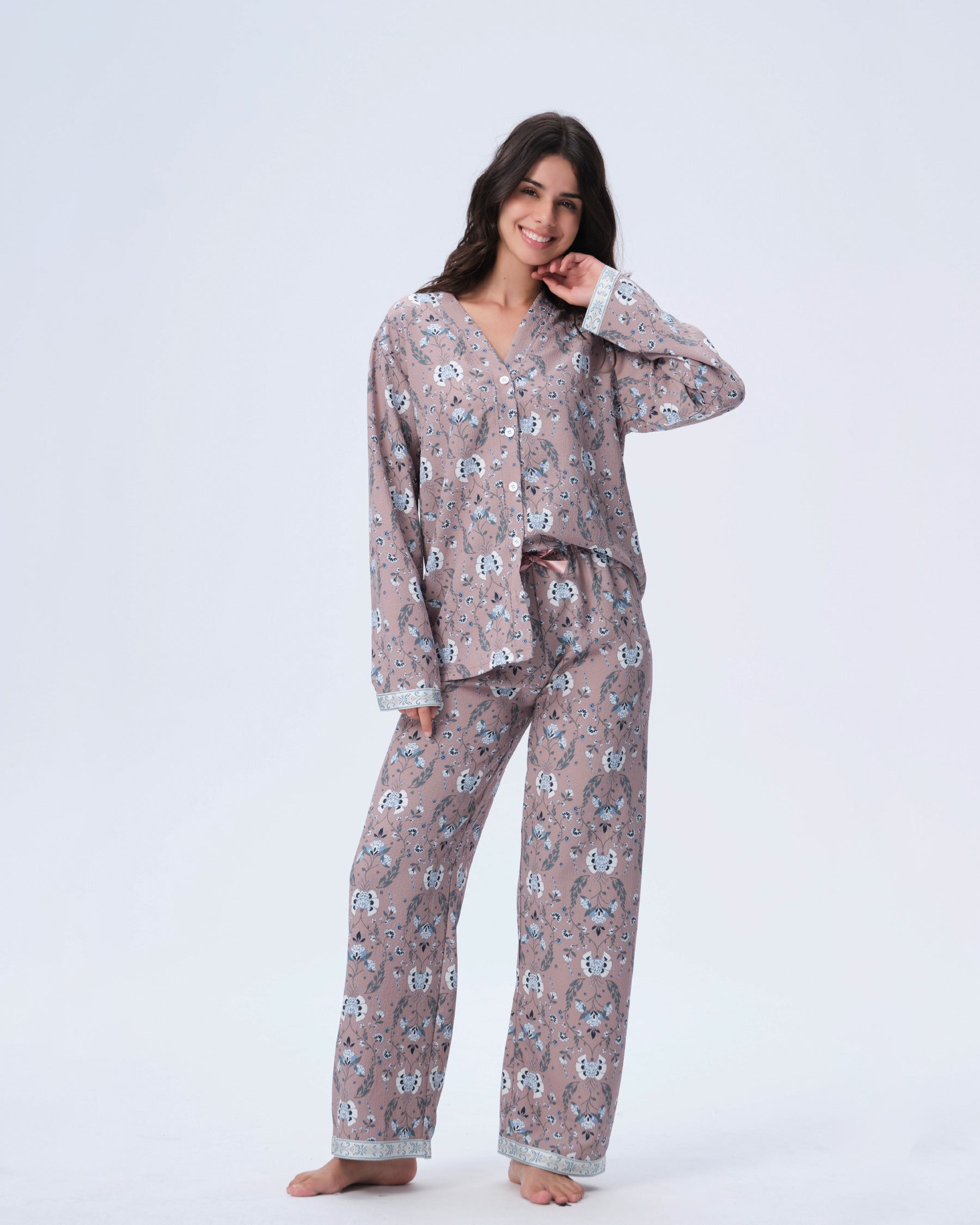 بيجامة نسائية - قطعتين (3XL-6XL)
