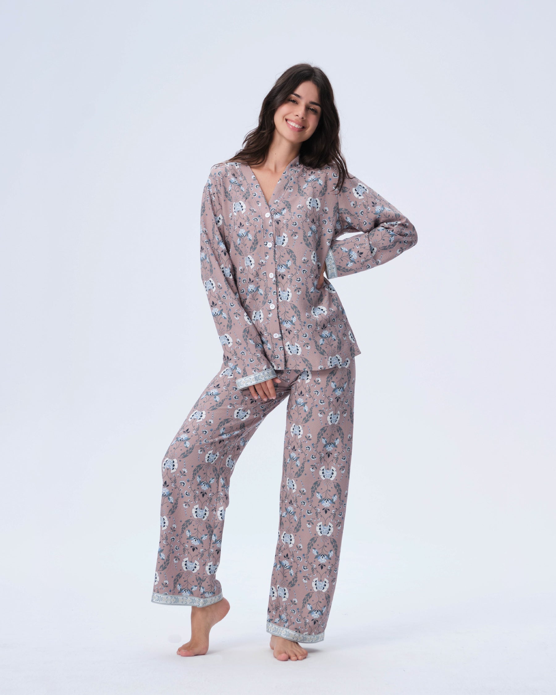 بيجامة نسائية - قطعتين (3XL-6XL)