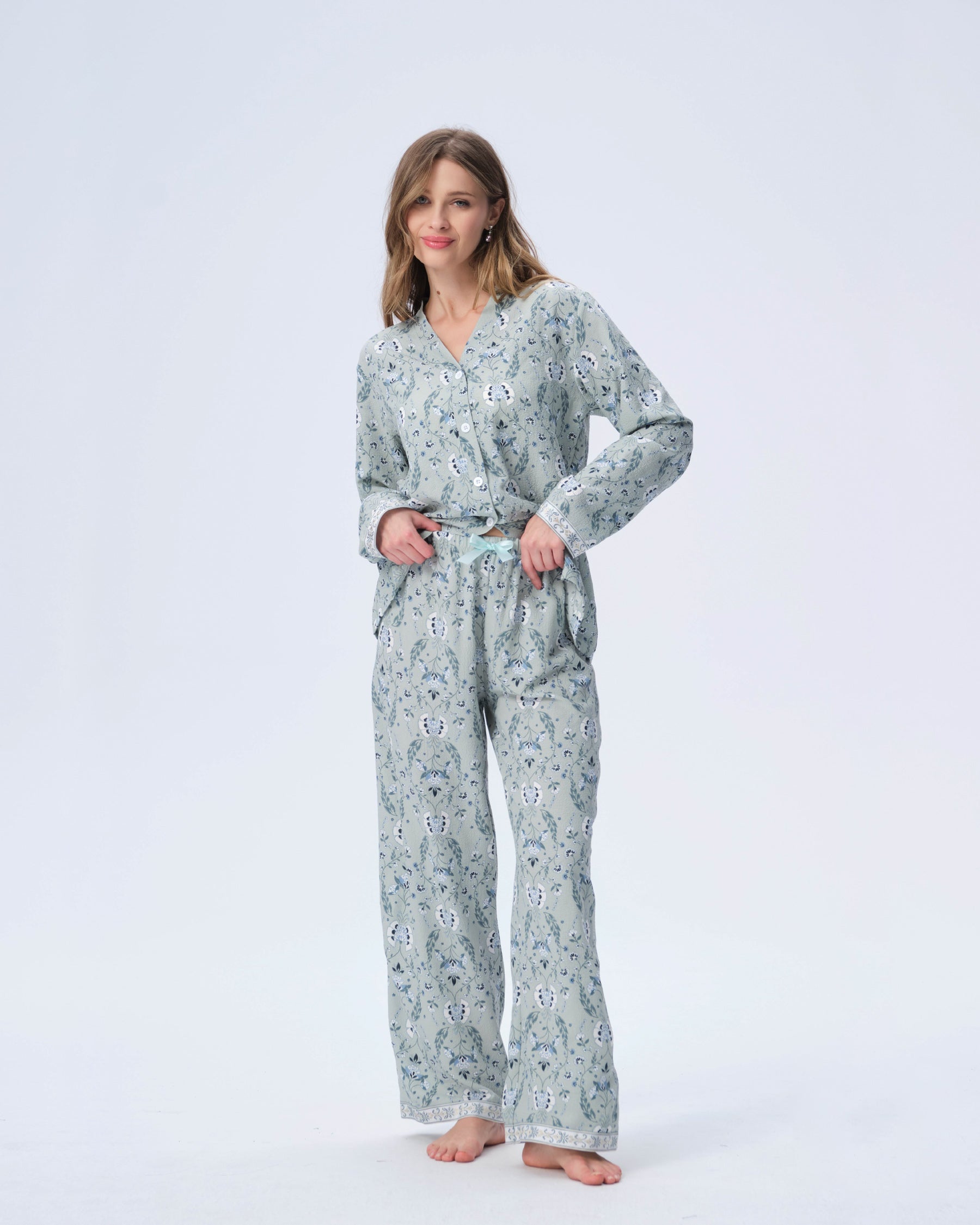 بيجامة نسائية - قطعتين (3XL-6XL)