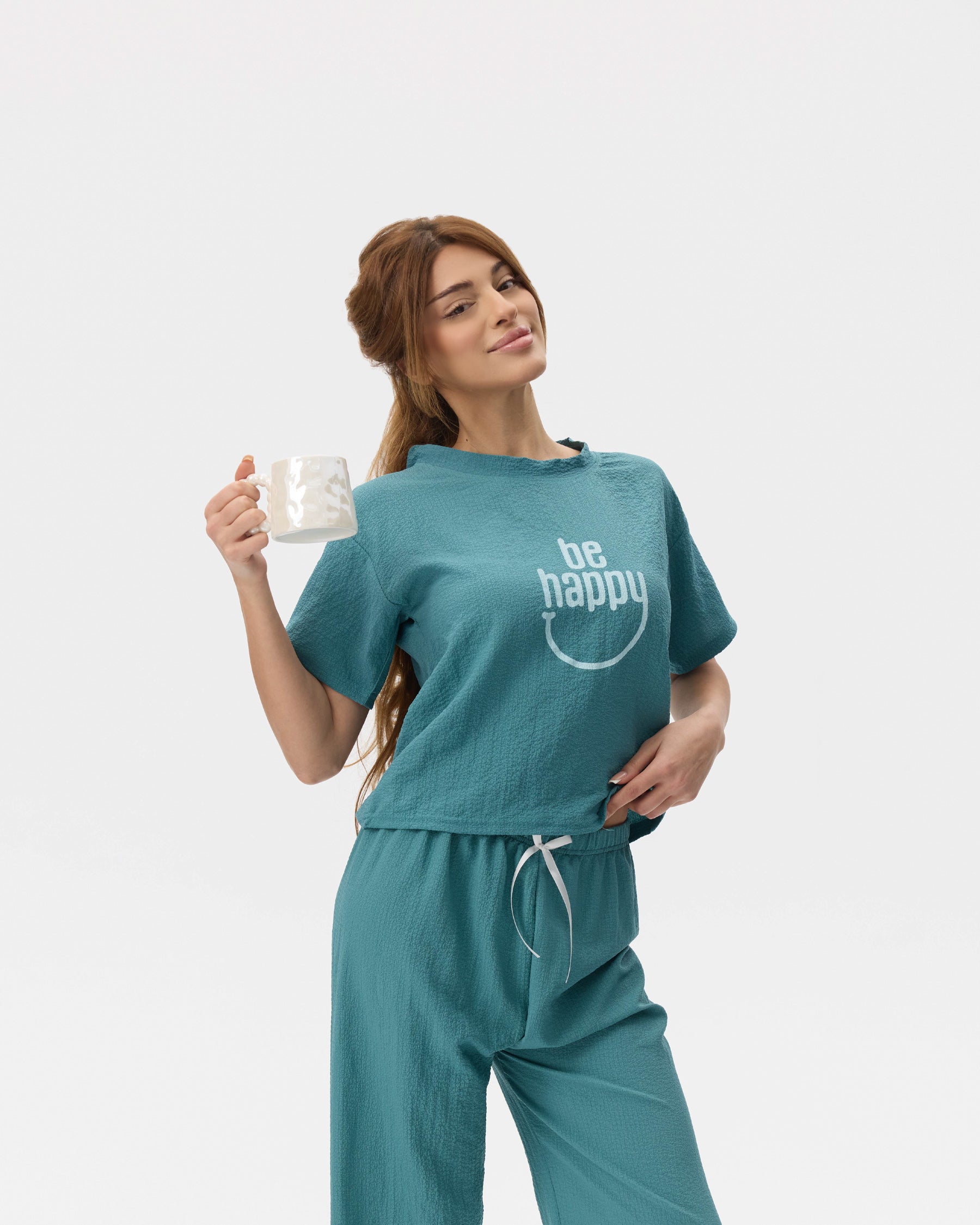 بيجامة نسائية - قطعتين (M-2XL)