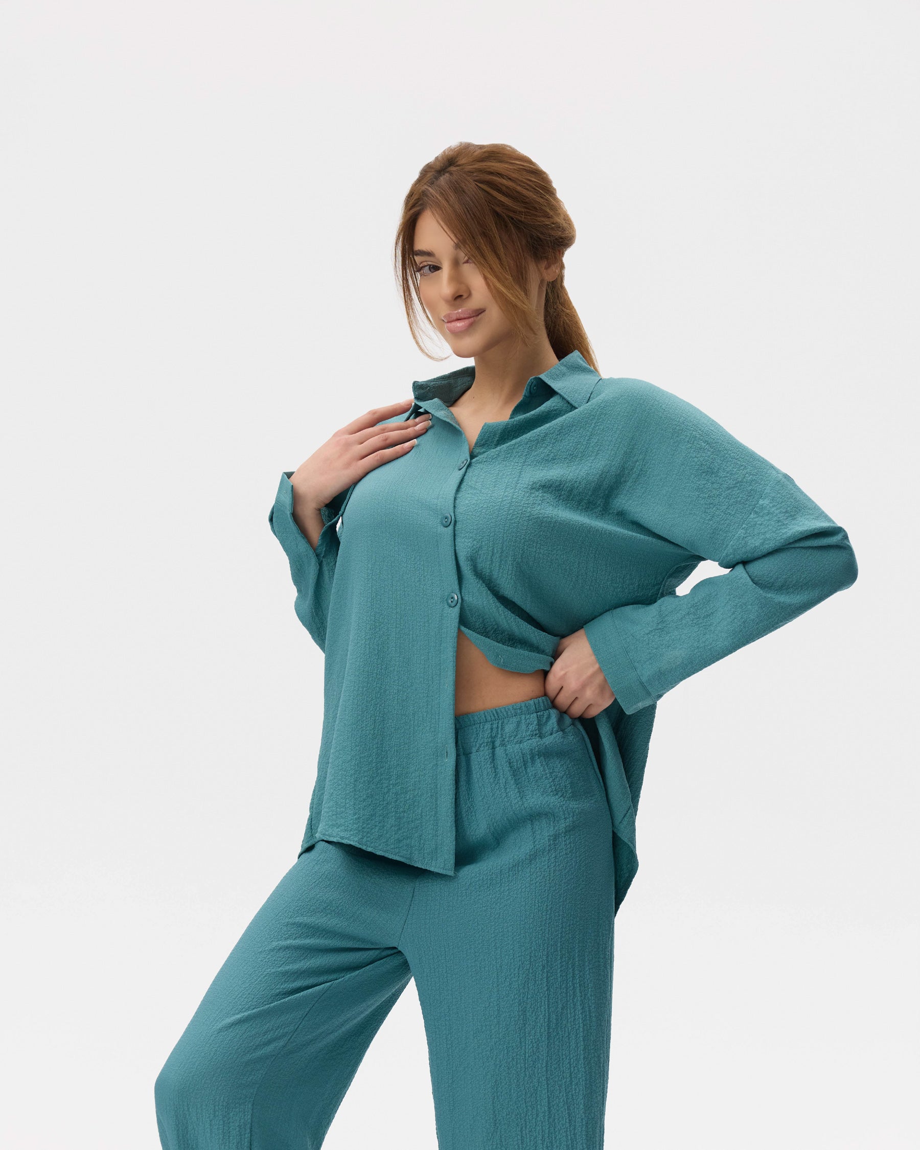 بيجامة نسائية - قطعتين (M-2XL)