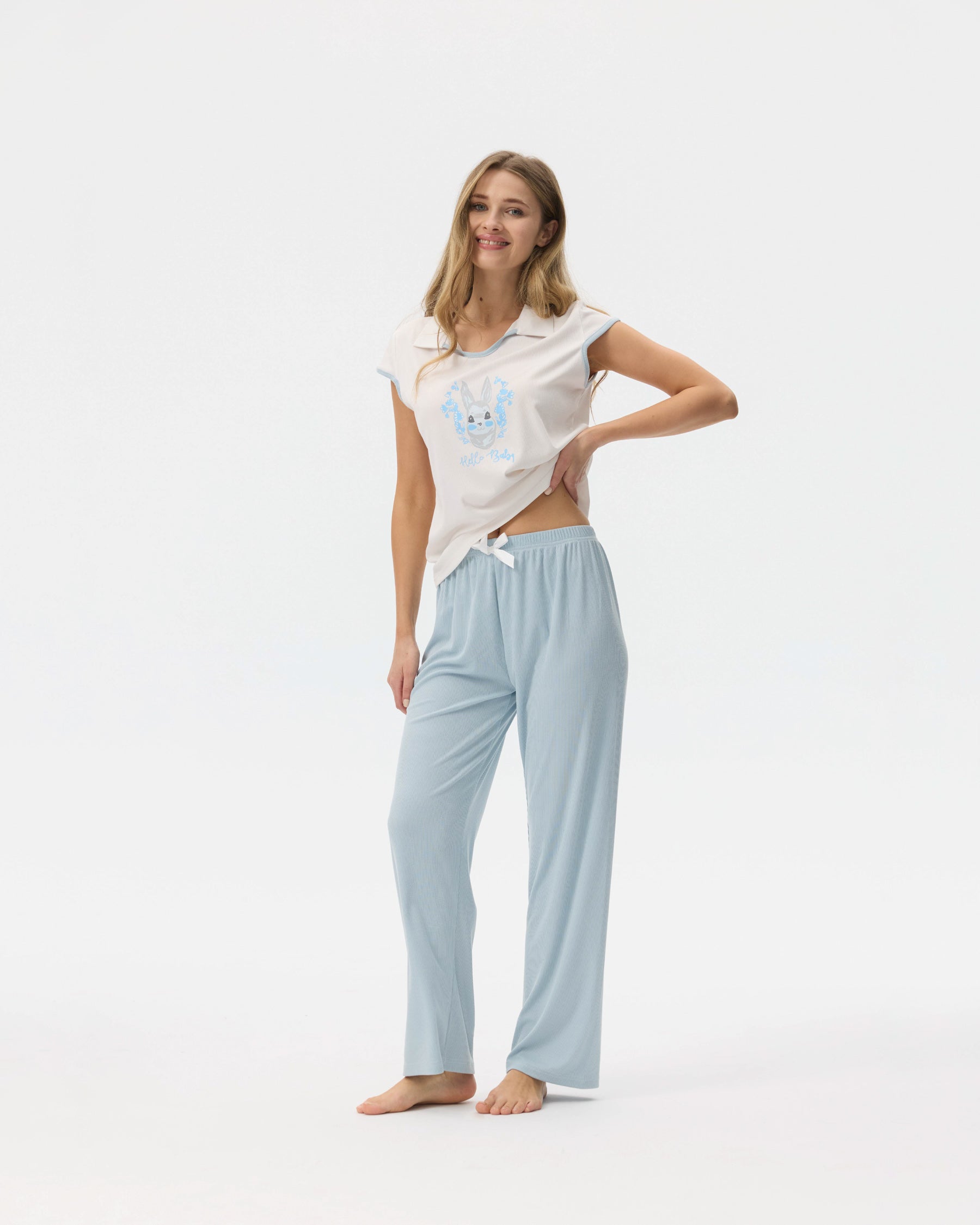 بيجامة نسائية - قطعتين (M-2XL)