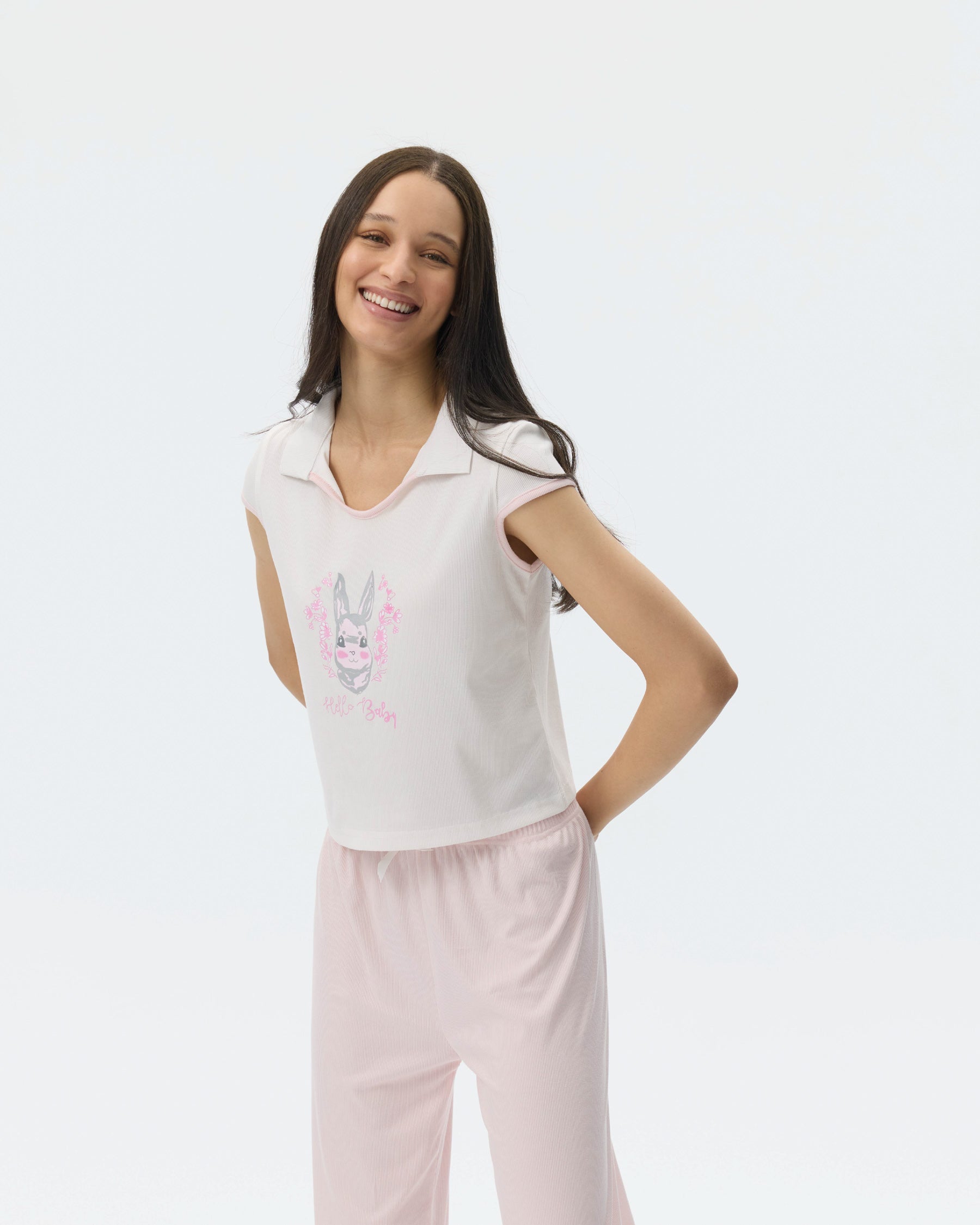 بيجامة نسائية - قطعتين (M-2XL)