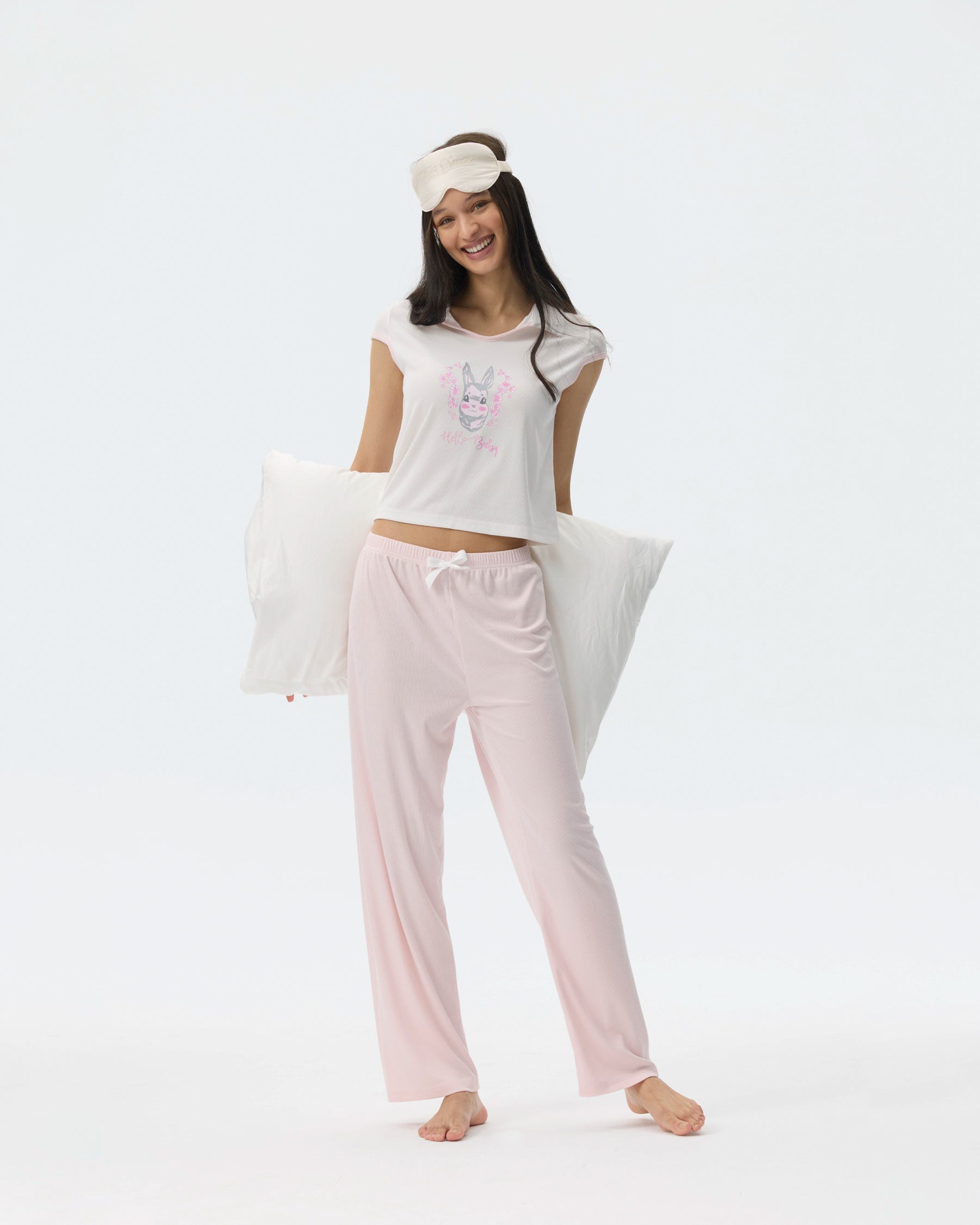 بيجامة نسائية - قطعتين (M-2XL)