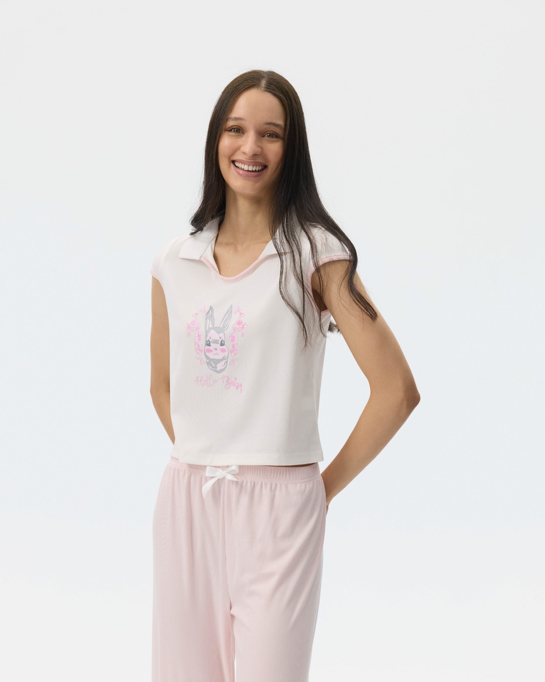 بيجامة نسائية - قطعتين (M-2XL)