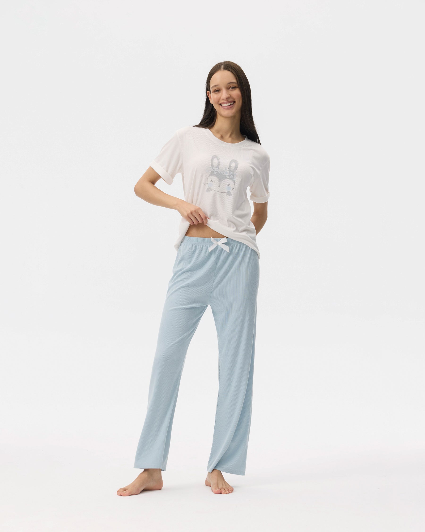 بيجامة نسائية - قطعتين (3XL-6XL)