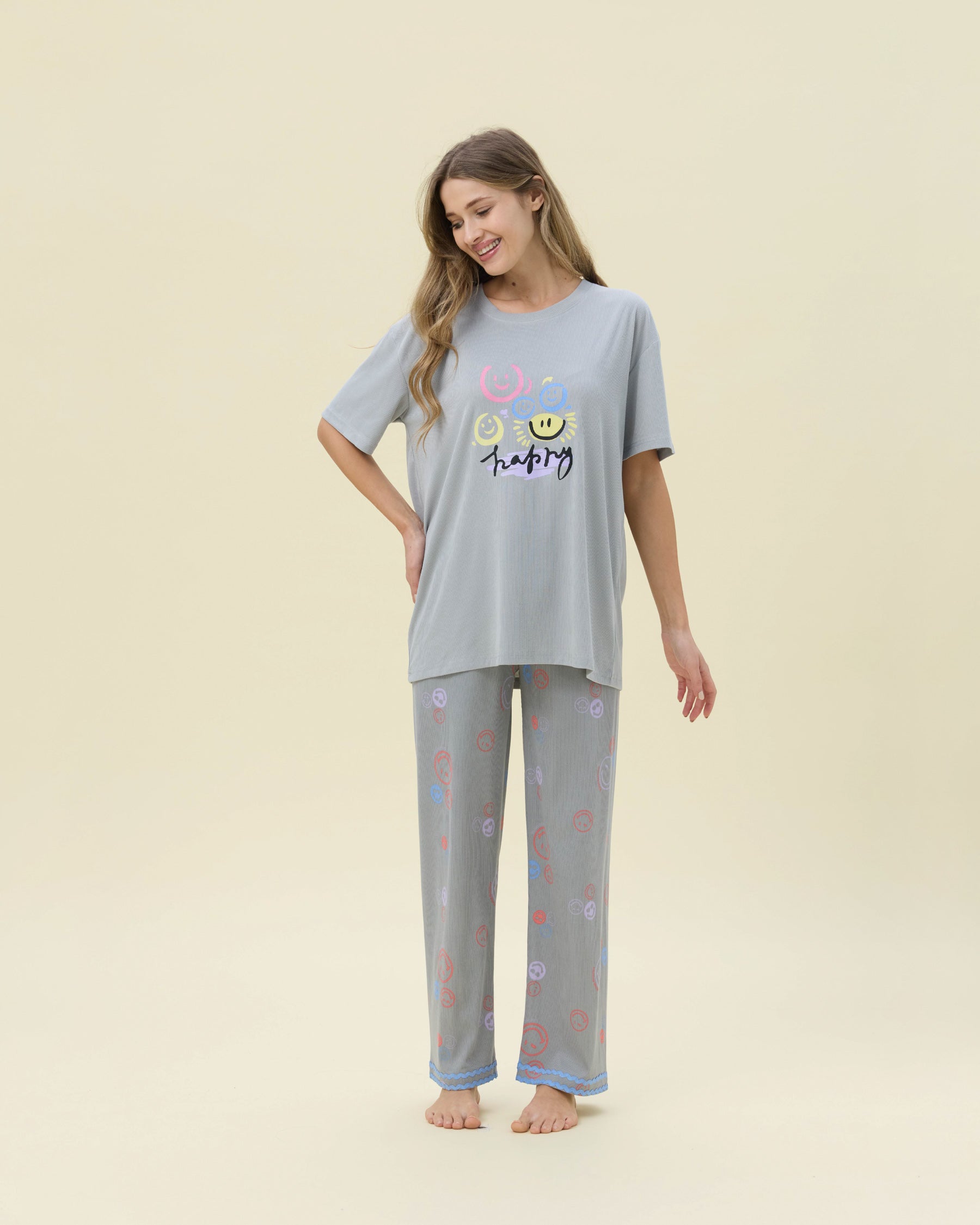 بيجامة نسائية - قطعتين (3XL-6XL)