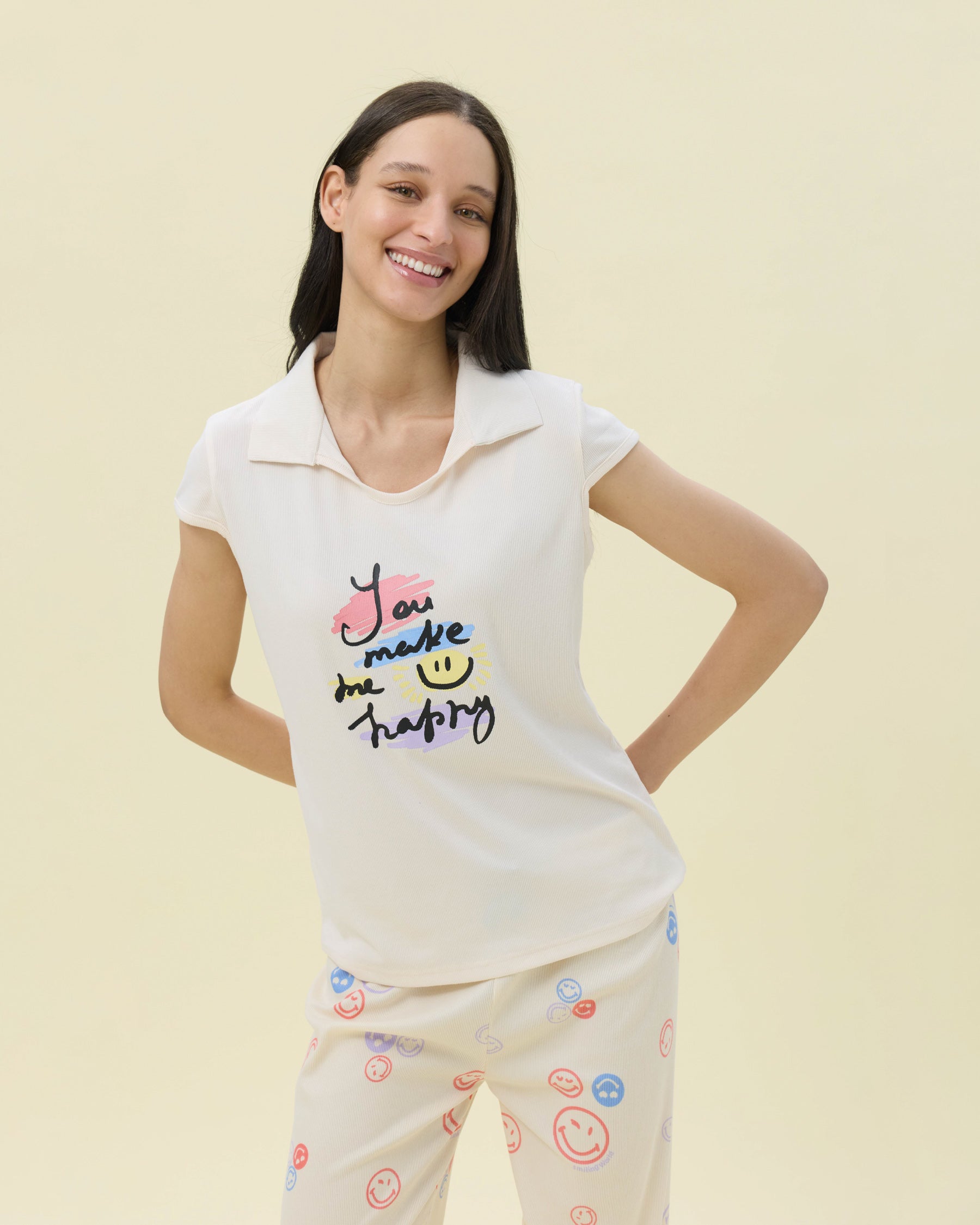بيجامة نسائية - قطعتين (M-2XL)