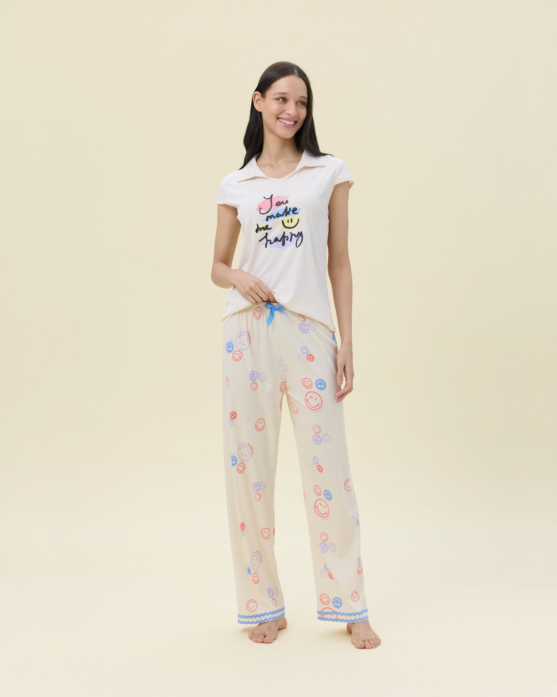 بيجامة نسائية - قطعتين (M-2XL)