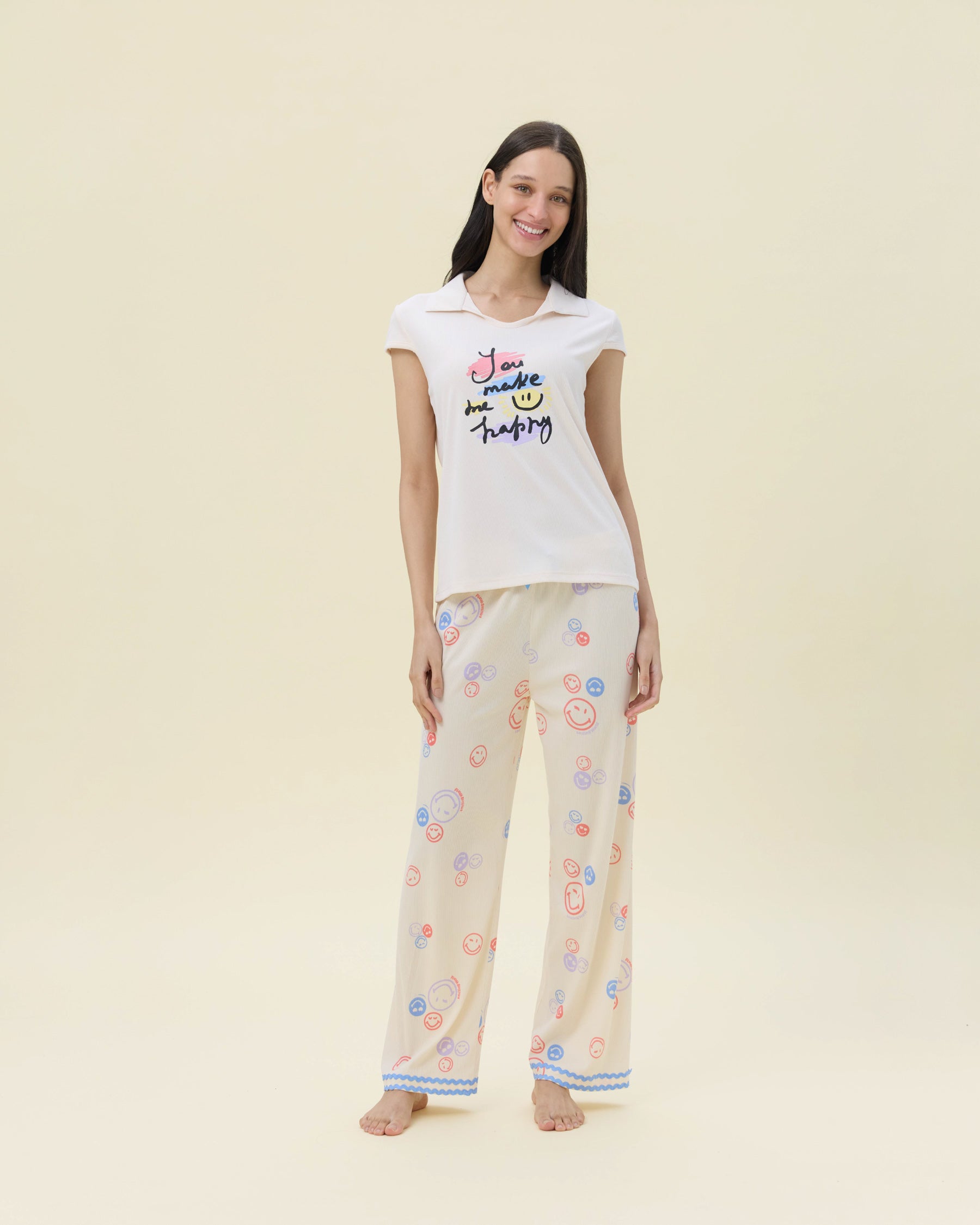 بيجامة نسائية - قطعتين (M-2XL)