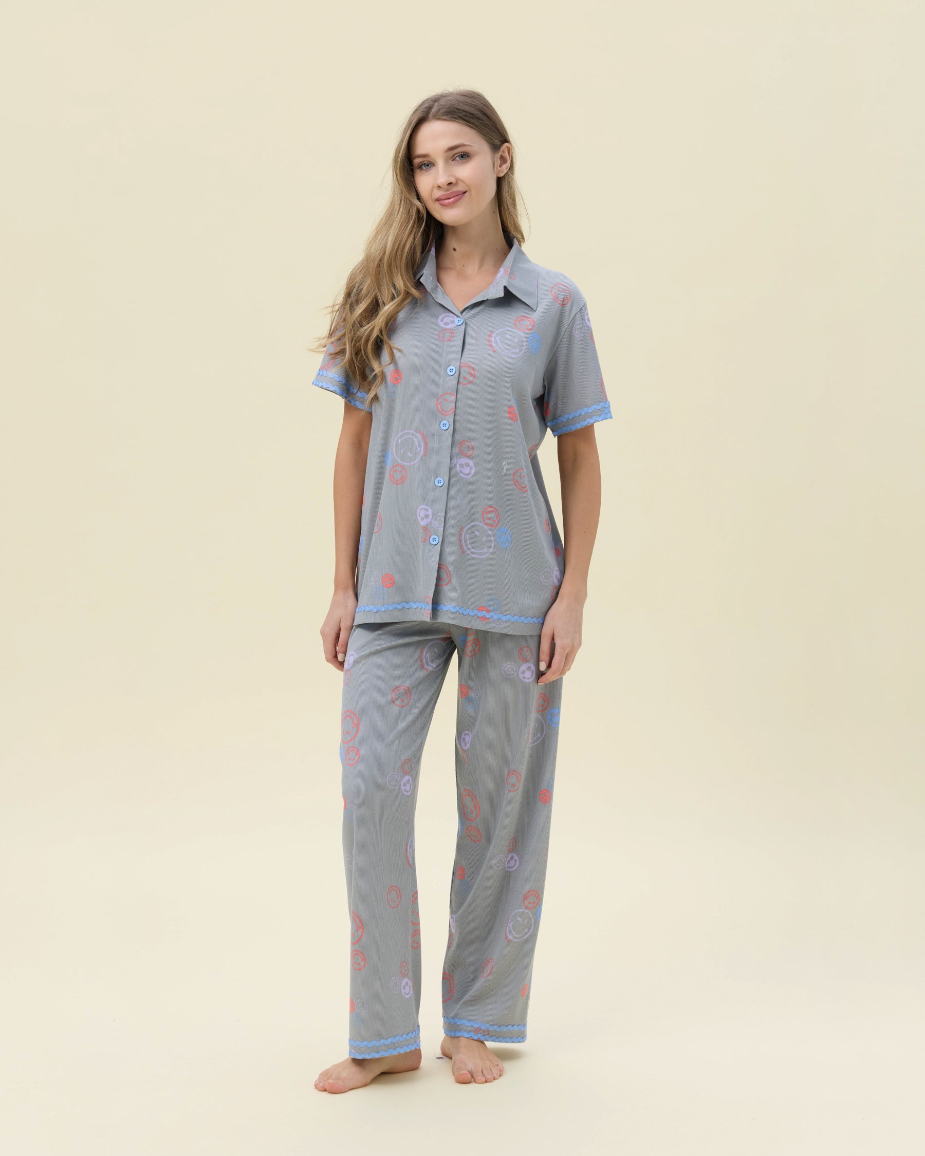 بيجامة نسائية - قطعتين (3XL-6XL)