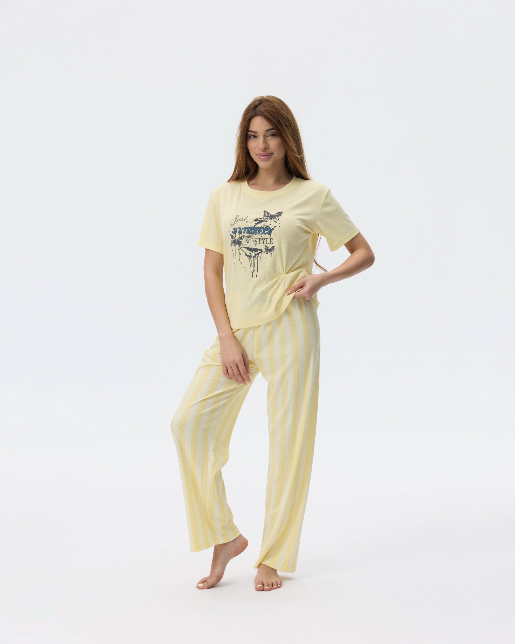 بيجامة نسائية - قطعتين (M-2XL)