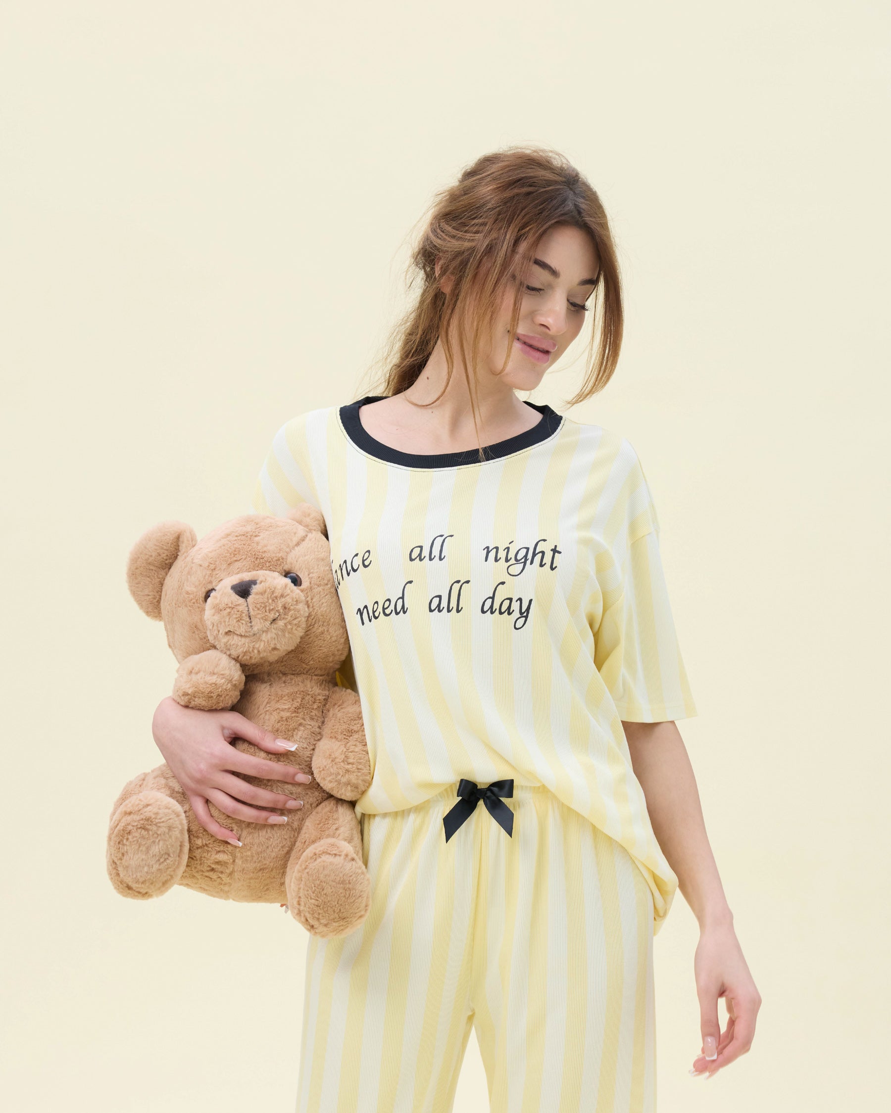 بيجامة نسائية - قطعتين (M-2XL)