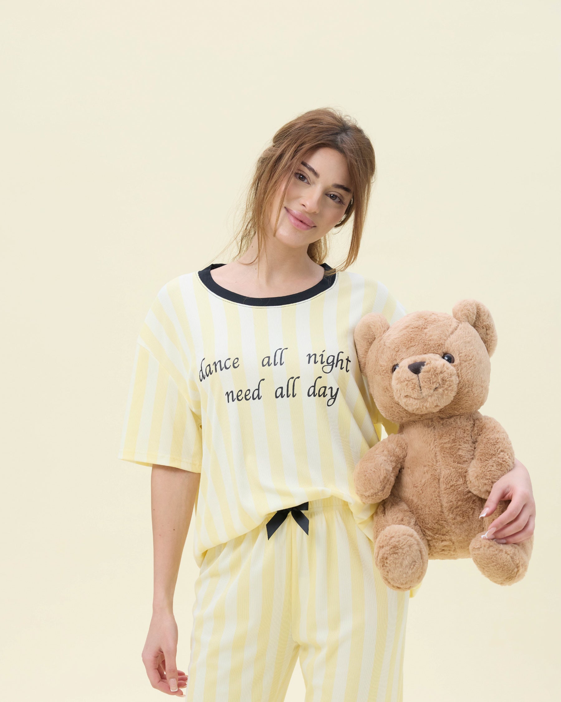 بيجامة نسائية - قطعتين (3XL-6XL)